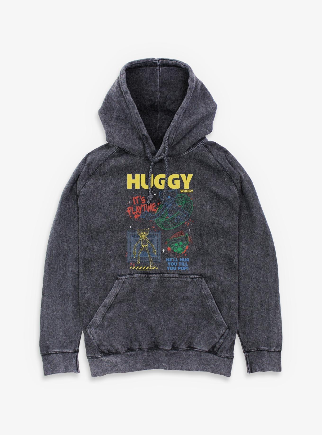Poppy Playtime Huggy Wuggy Wants To Play Mineral Wash Hoodie, , hi-res