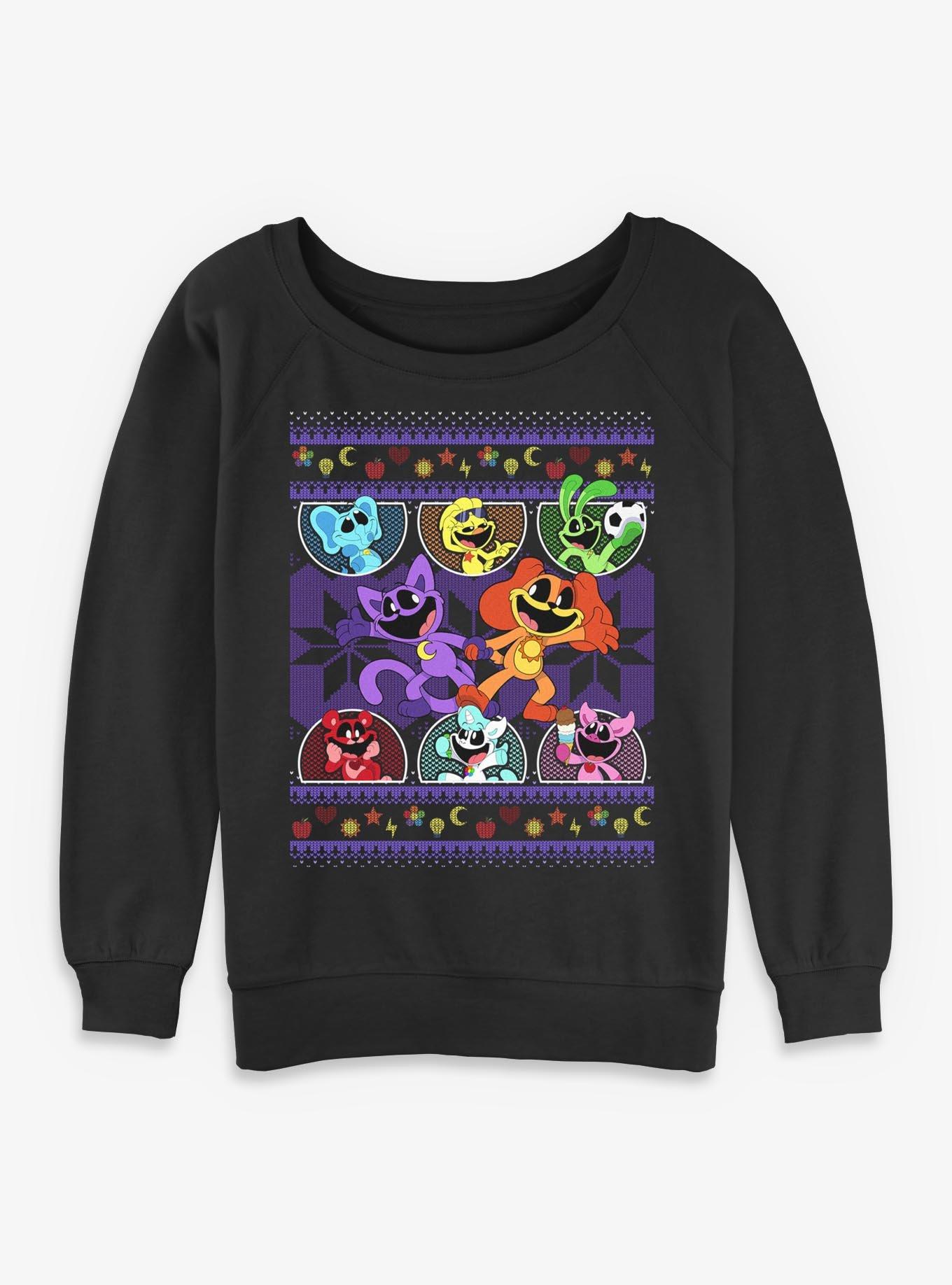Poppy Playtime Ugly Critters Sweater Womens Slouchy Sweatshirt, , hi-res