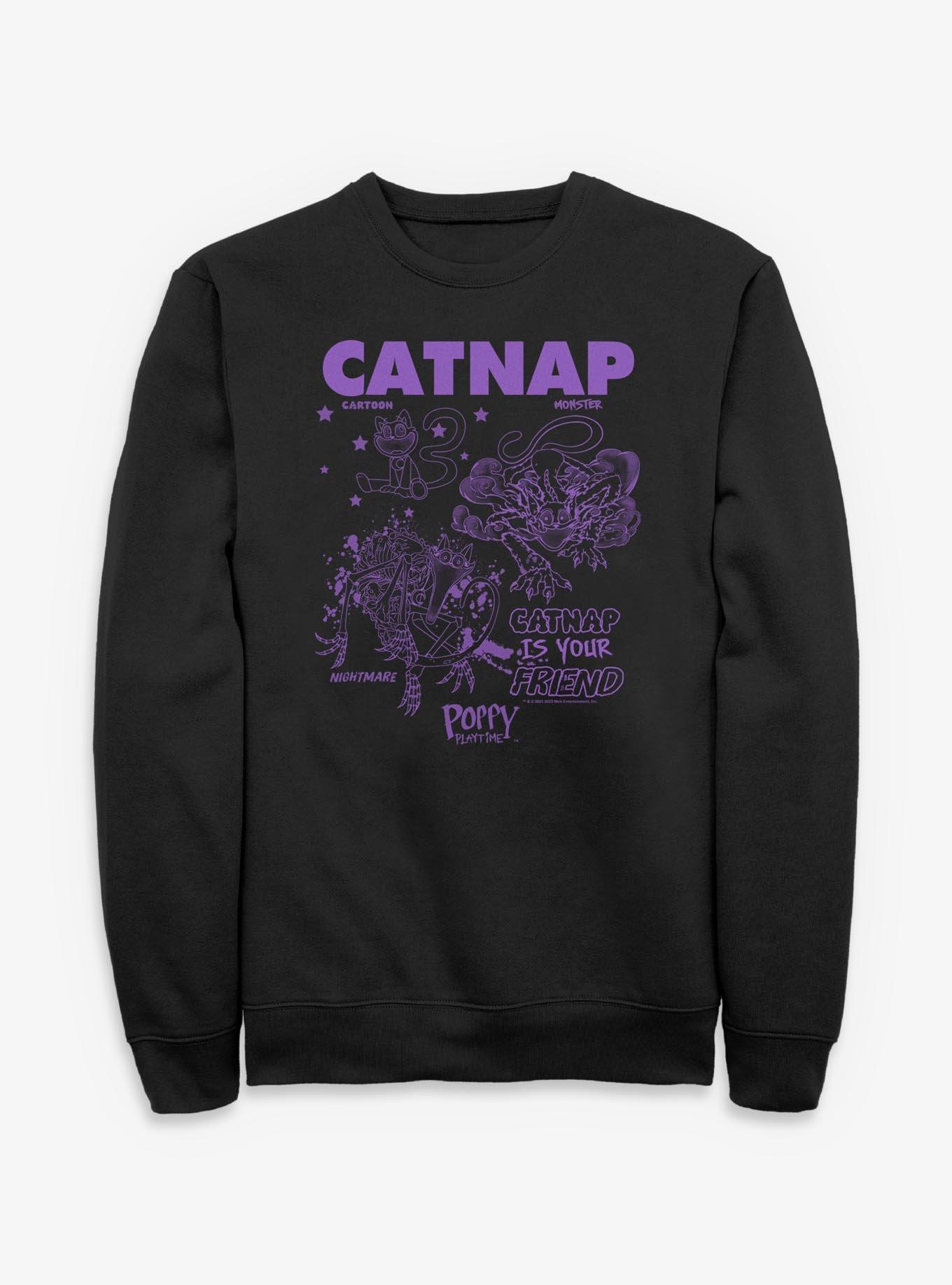 Poppy Playtime Catnap Just Kitten Sweatshirt - BLACK | BoxLunch