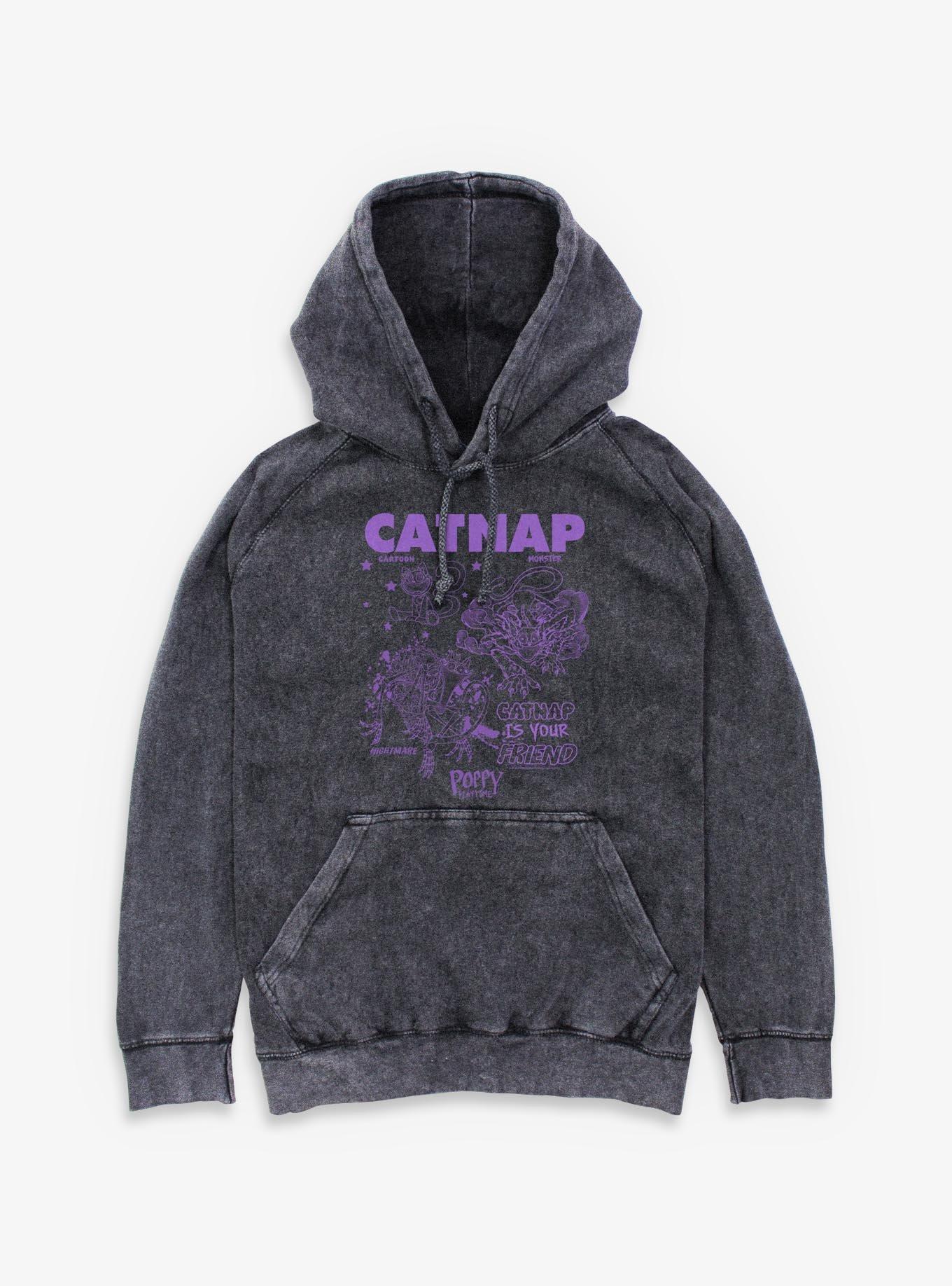 Poppy Playtime Catnap Just Kitten Mineral Wash Hoodie, , hi-res