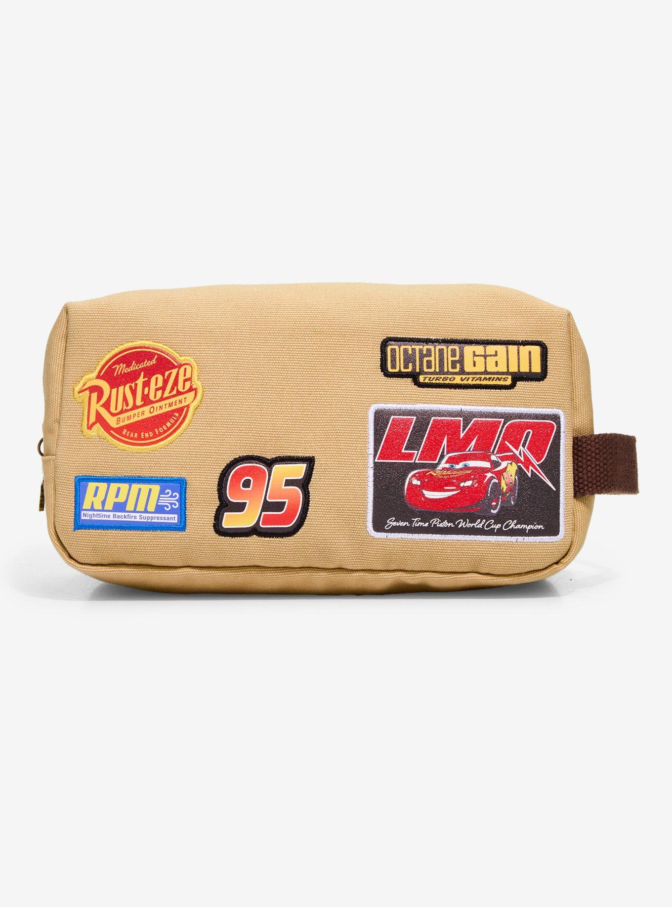 Disney Pixar Cars Lightning McQueen Patches Cosmetic Bag - BoxLunch Exclusive, , hi-res