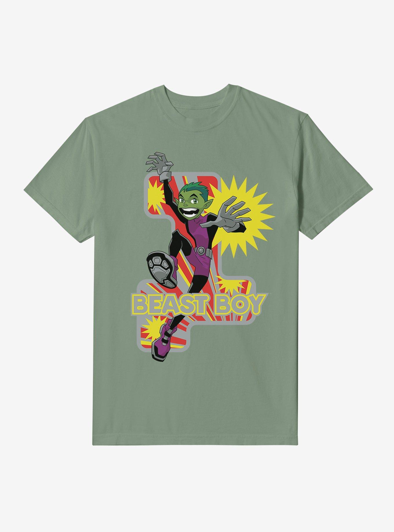 COMFORTCOLORS Teen Titans Beast Boy Garment-Dyed T-Shirt