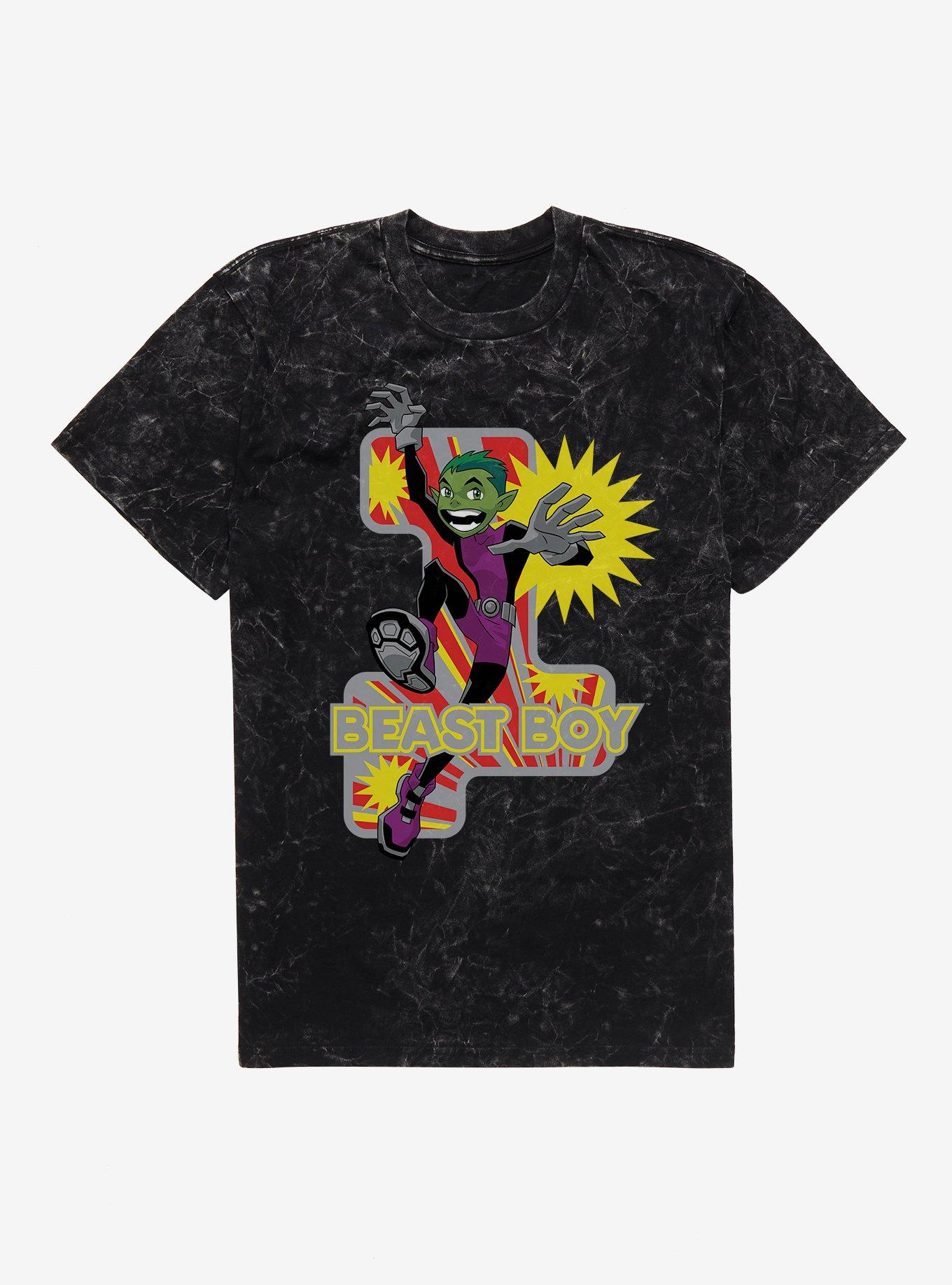Teen Titans Beast Boy Mineral Wash T-Shirt, , hi-res
