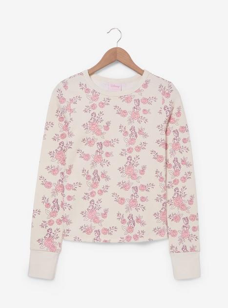 Disney Beauty and The Beast Belle Roses Women's Long Sleeve T-Shirt ...
