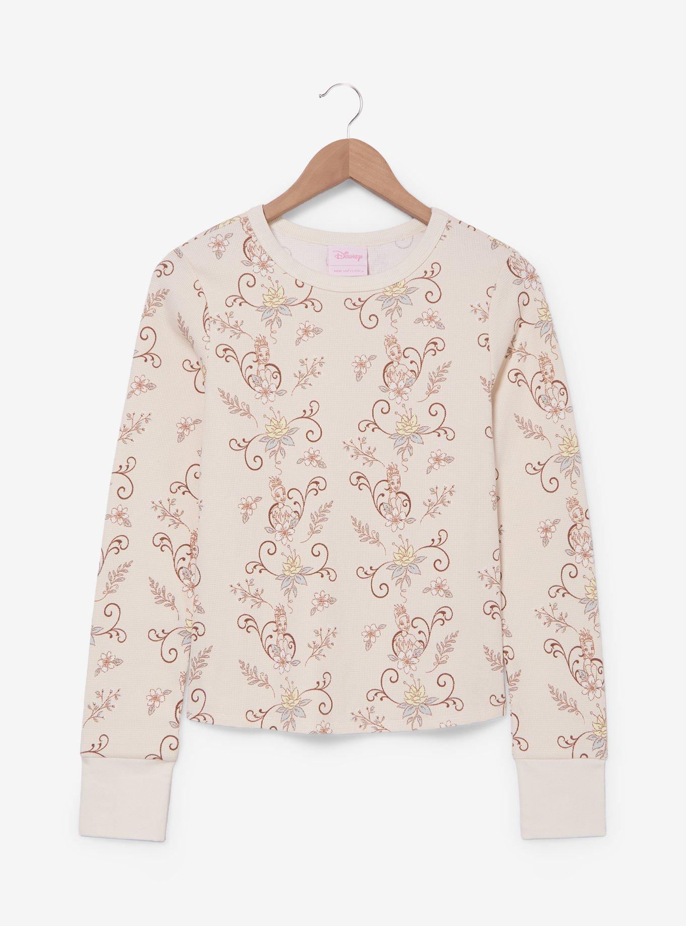 Disney The Princess and The Frog Tiana Floral Women's Long Sleeve T ...