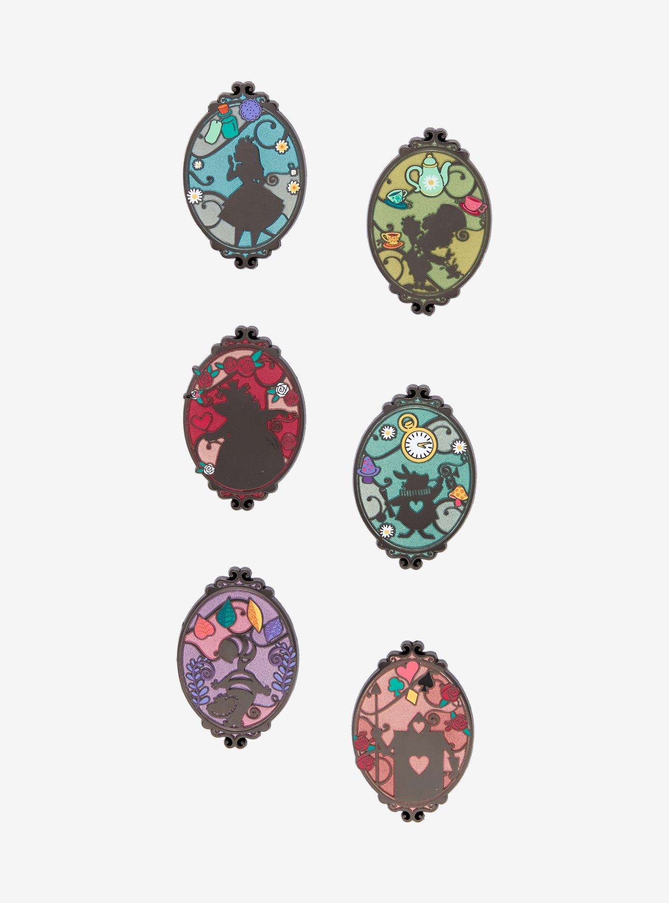 Disney Alice In Wonderland Silhouette Blind Box Enamel Pin Hot