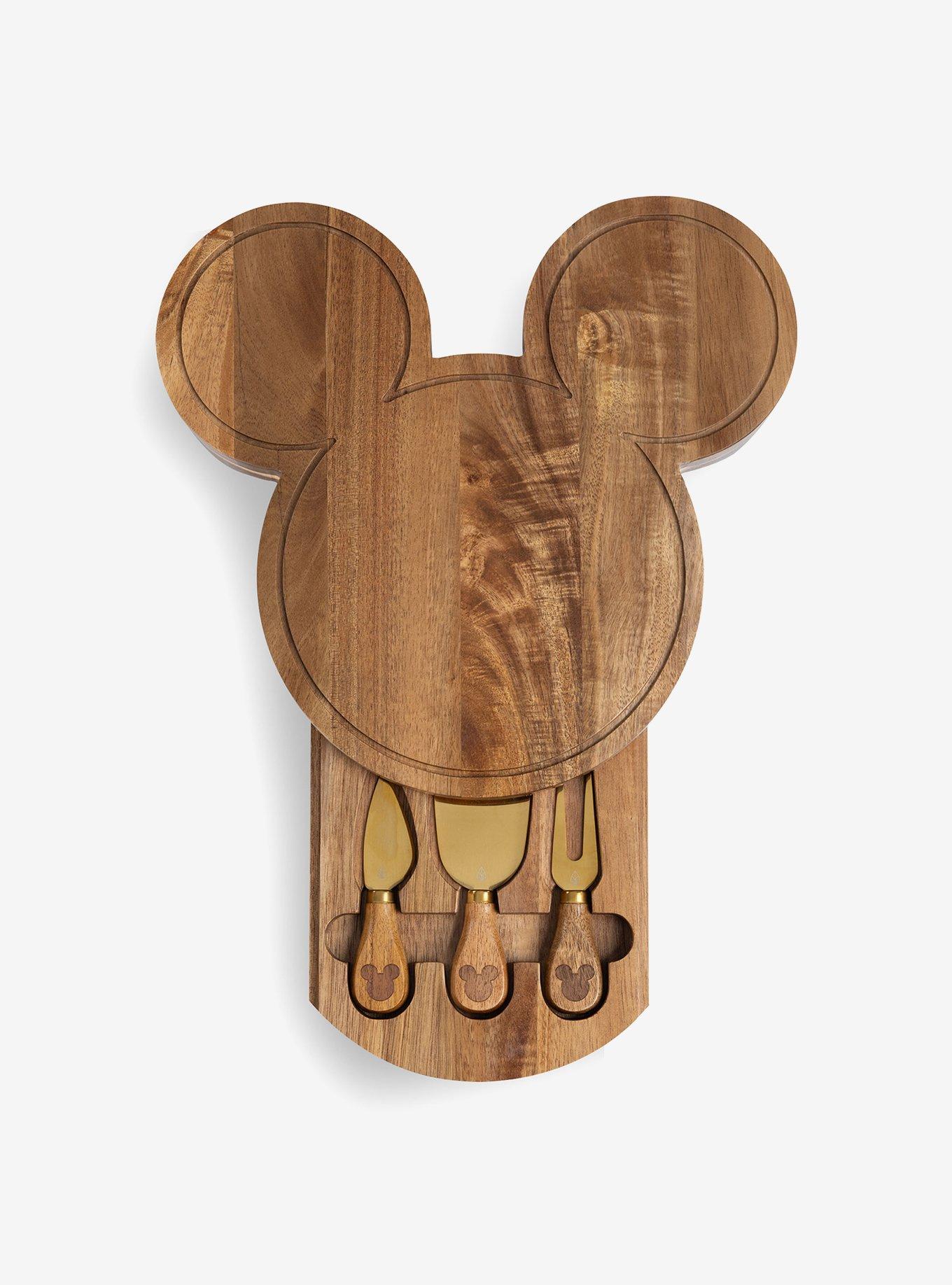 Disney Mickey Mouse Head Shaped Acacia Cheese Board with Tools, , hi-res