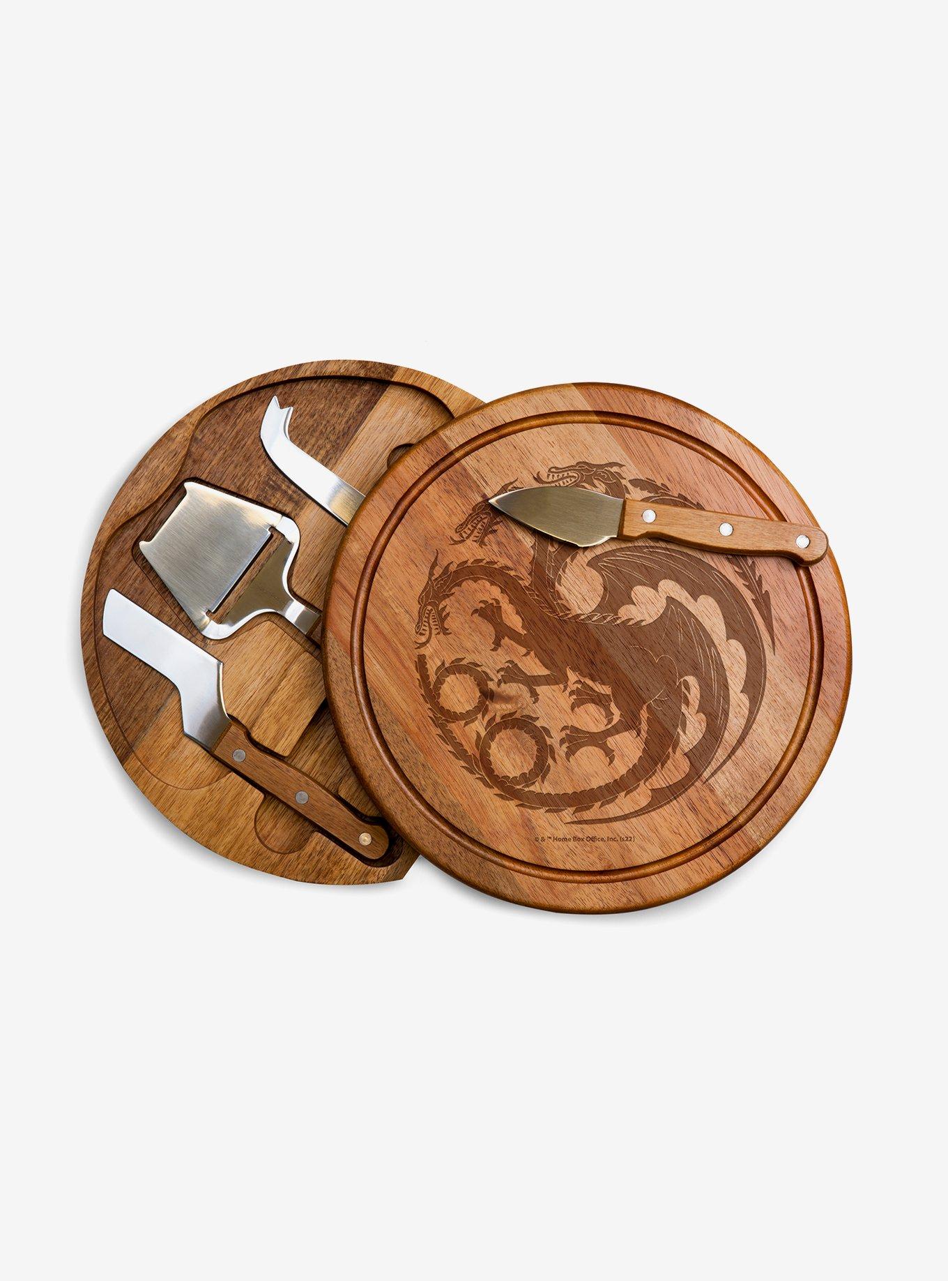 House of the Dragon Acacia Circo Cheese Cutting Board & Tools Set, , hi-res