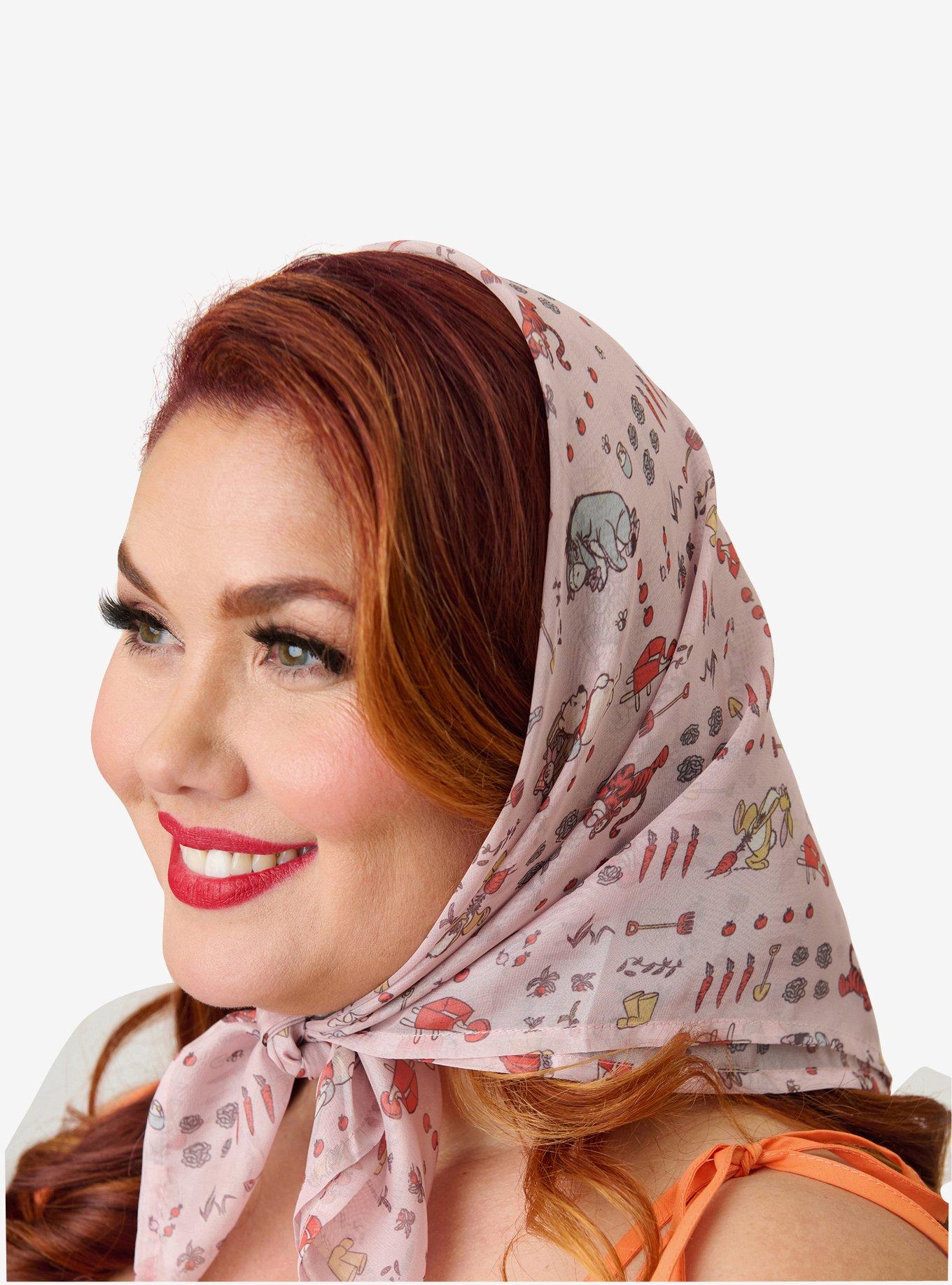 Disney Winnie the Pooh x Unique Vintage Pooh Farms Hair Scarf, , hi-res