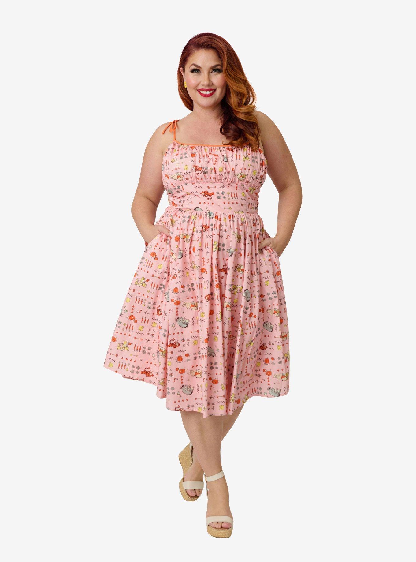 Disney Winnie the Pooh x Unique Vintage Plus Farm Cotton Swing Dress