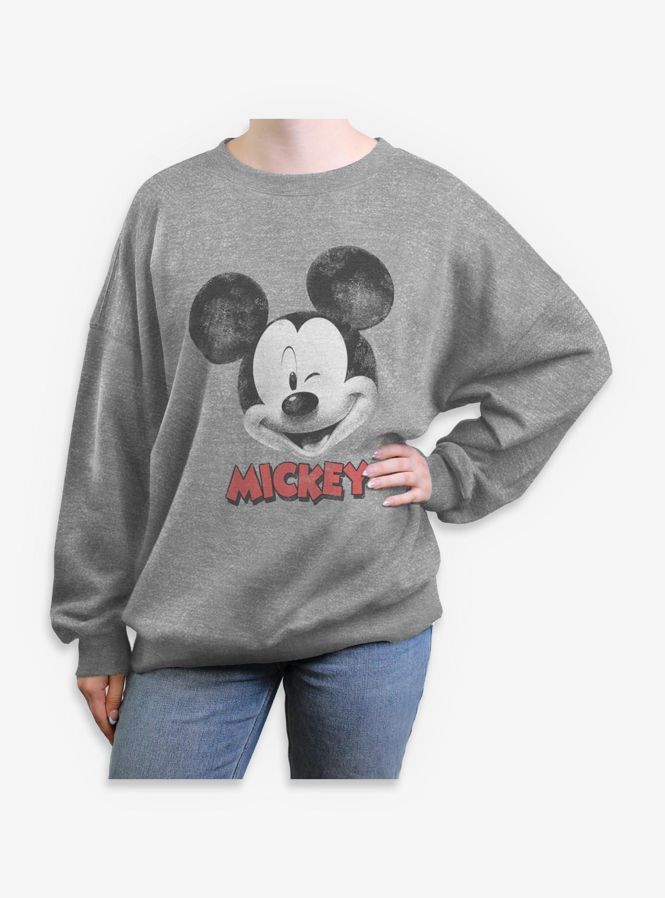 Disney Mickey Mouse Winks Womens Oversized Sweatshirt, , hi-res