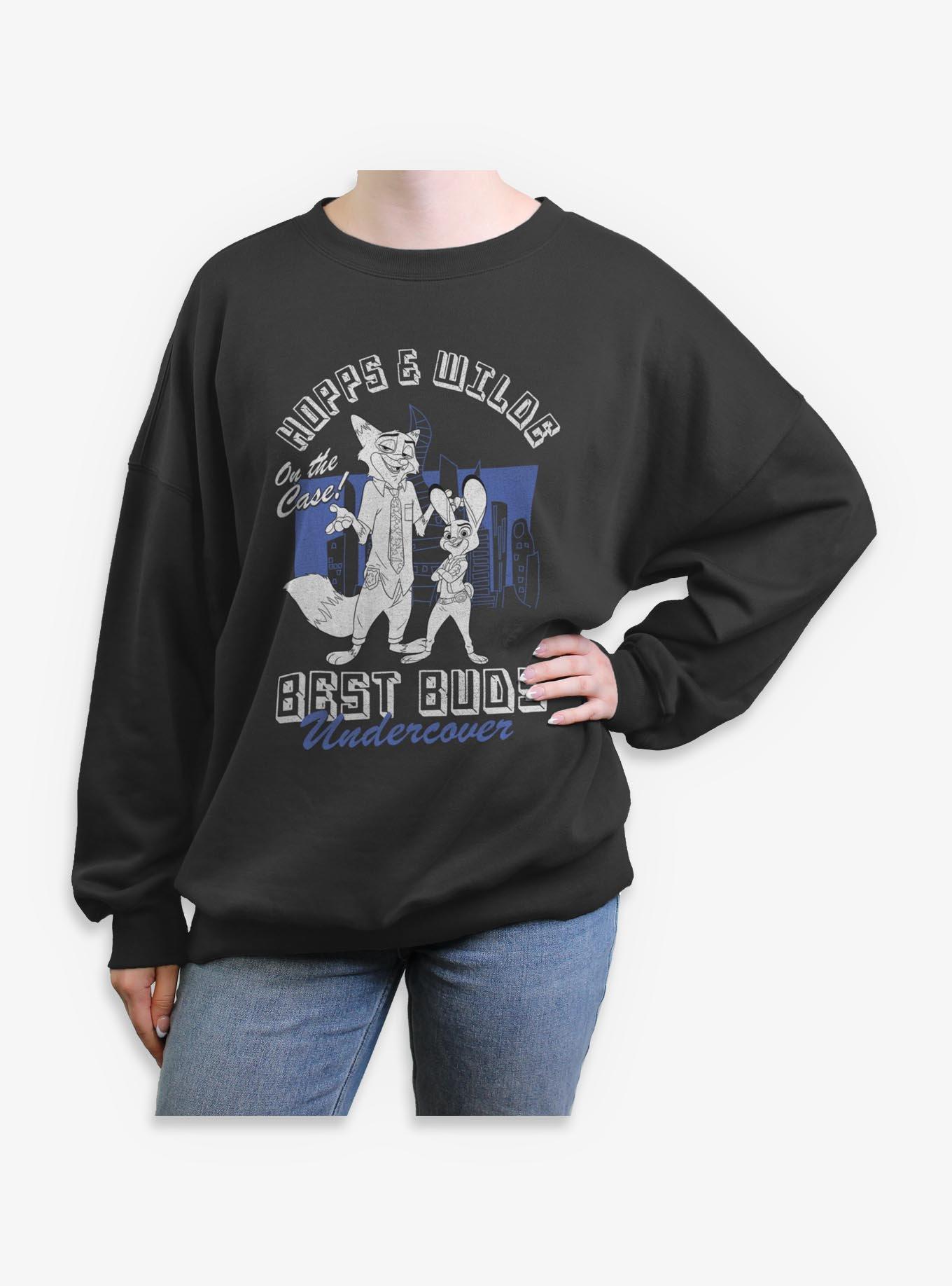 Disney Zootopia Hopps & Wilde Best Buds Womens Oversized Sweatshirt, , hi-res