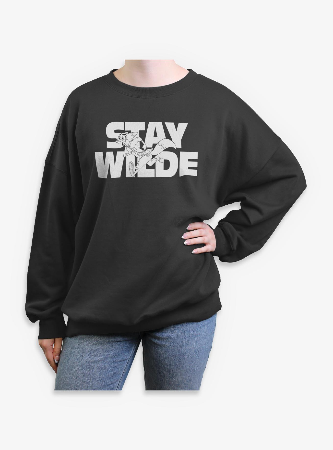 Disney Zootopia Stay Wilde Womens Oversized Sweatshirt, , hi-res
