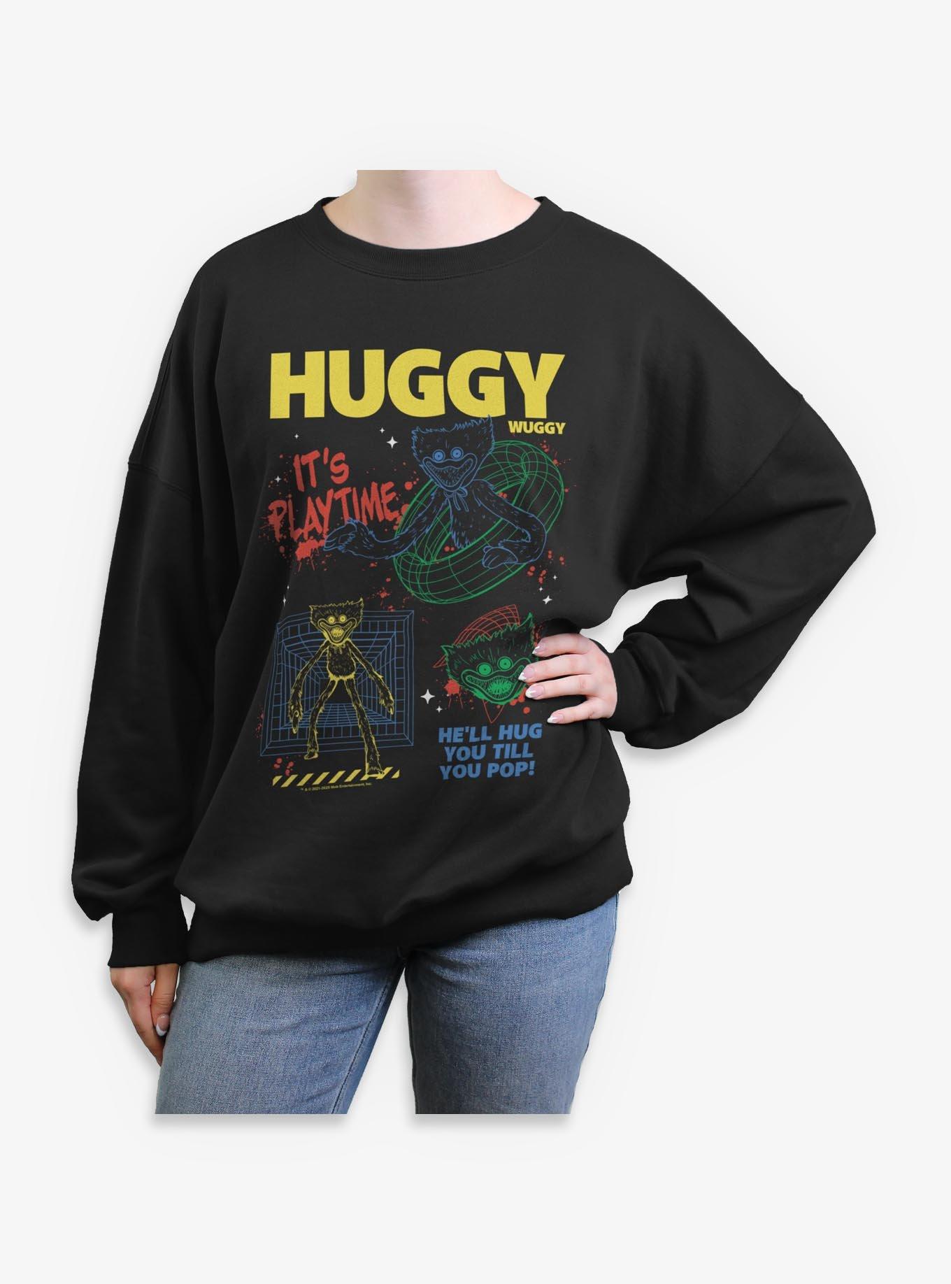 Poppy Playtime Huggy Wuggy Wants To Play Womens Oversized Sweatshirt, , hi-res