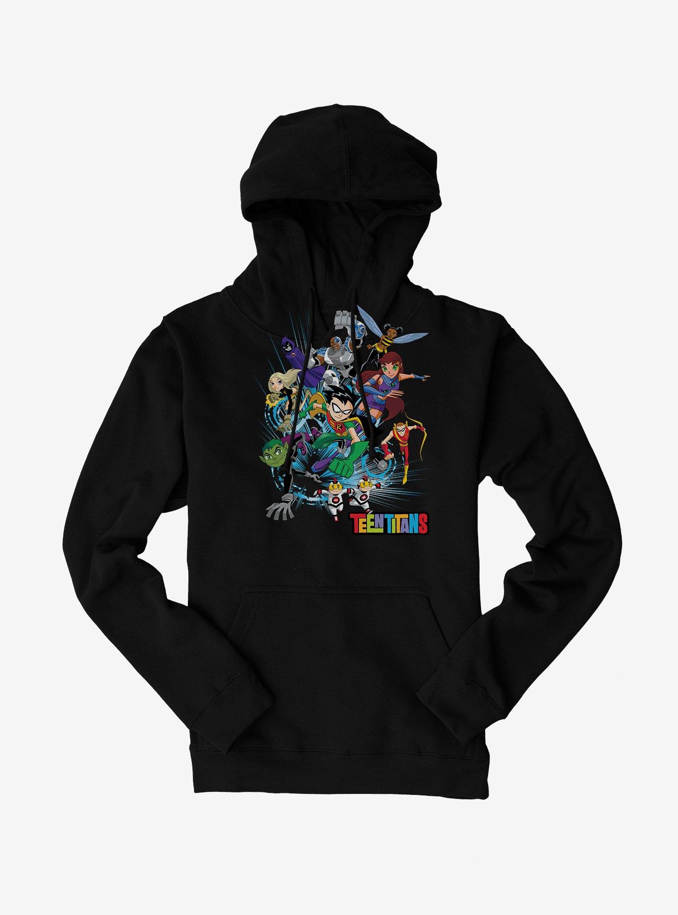 Teen Titans Group Attack Hoodie, , hi-res
