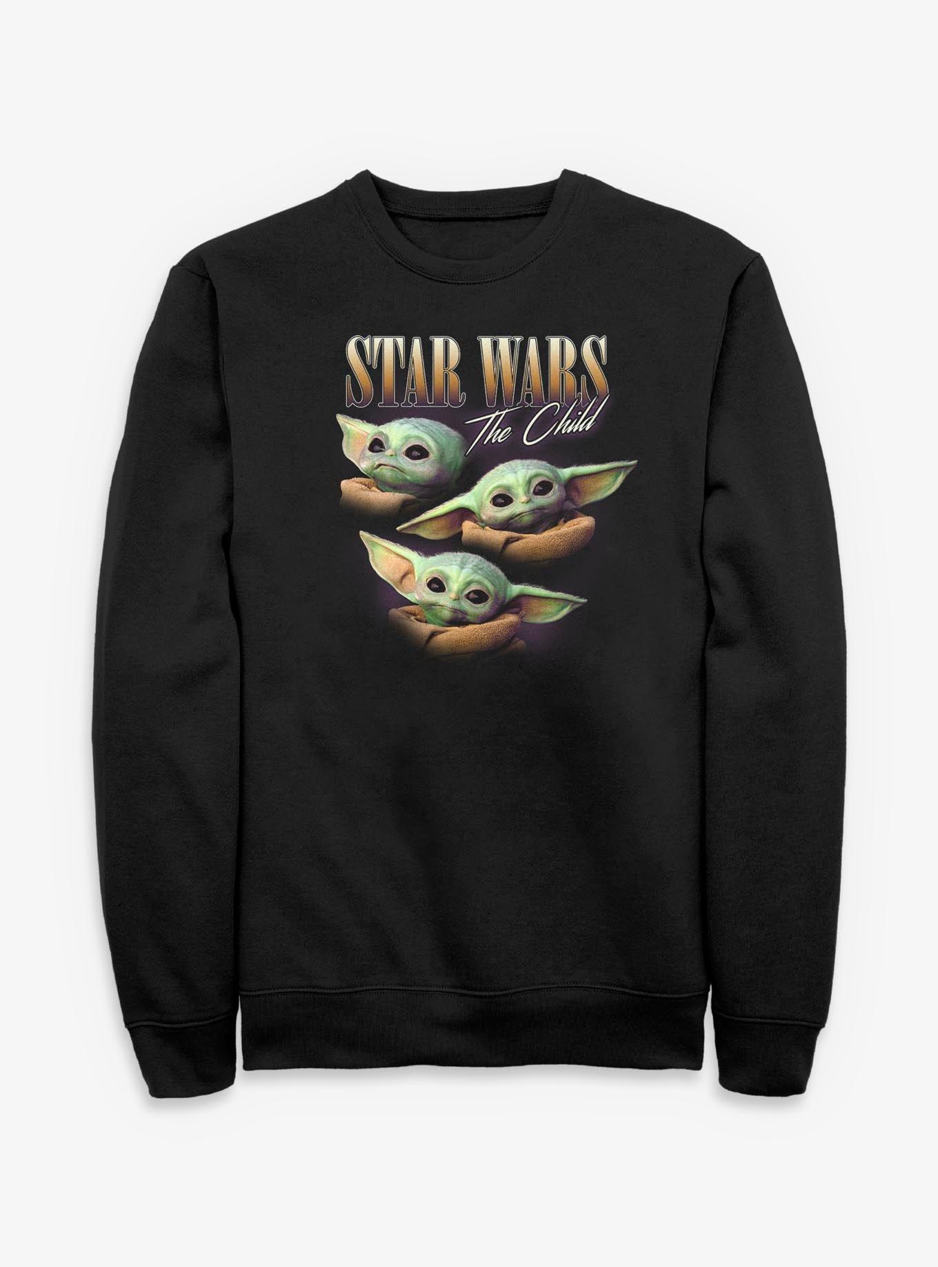 Star Wars The Mandalorian The Child Grogu Face Collage Sweatshirt, , hi-res