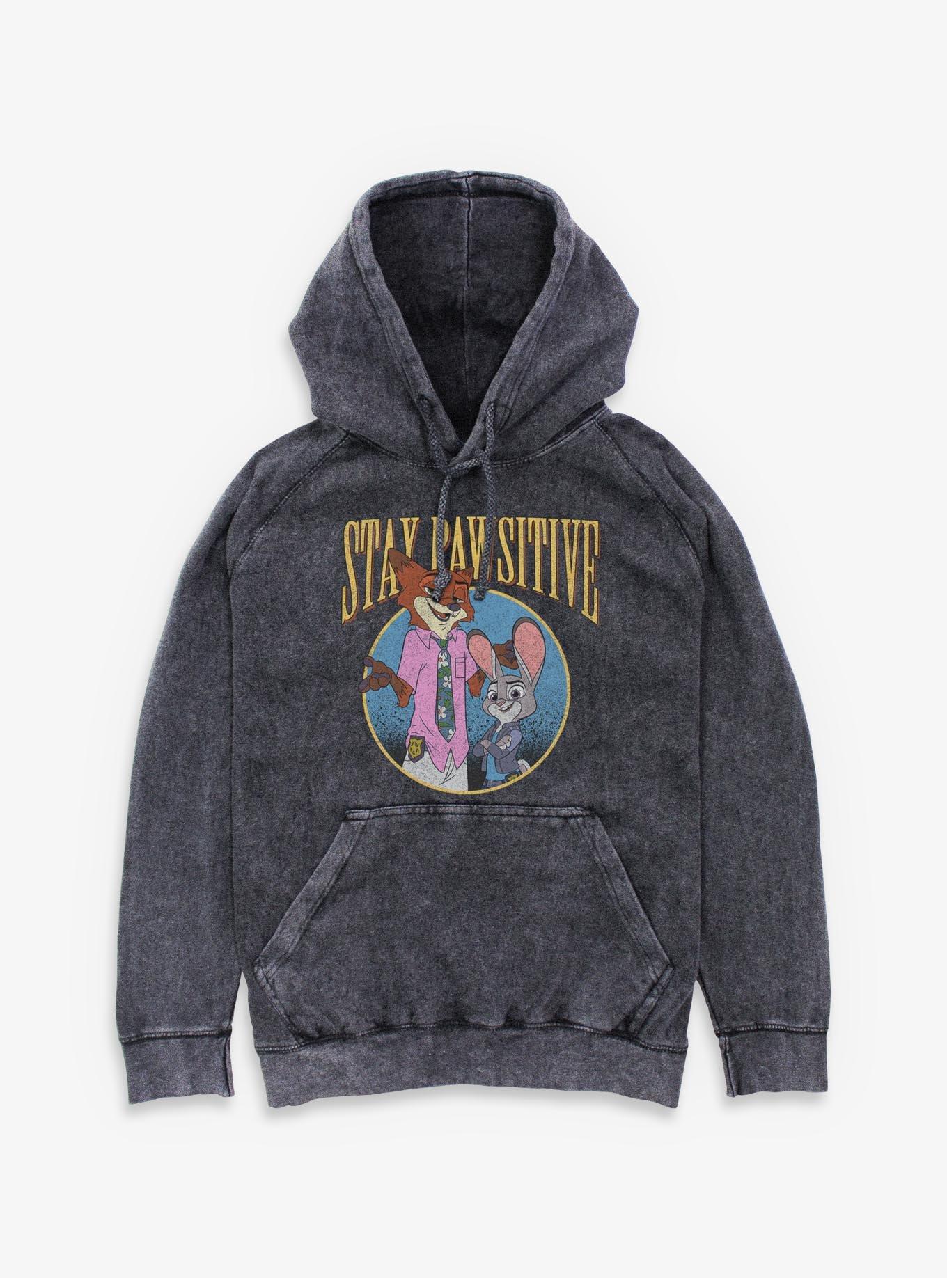 Disney Zootopia Stay Pawsitive Mineral Wash Hoodie, , hi-res