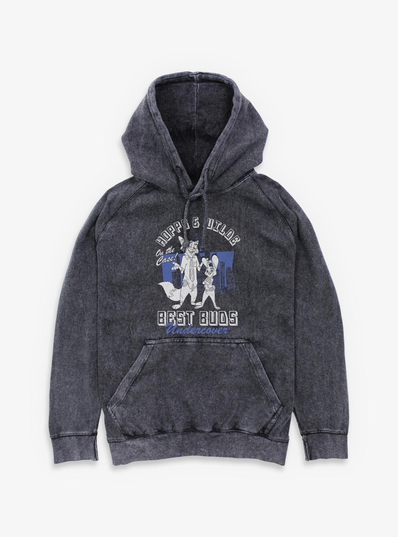 Disney Zootopia Hopps & Wilde Best Buds Mineral Wash Hoodie, , hi-res