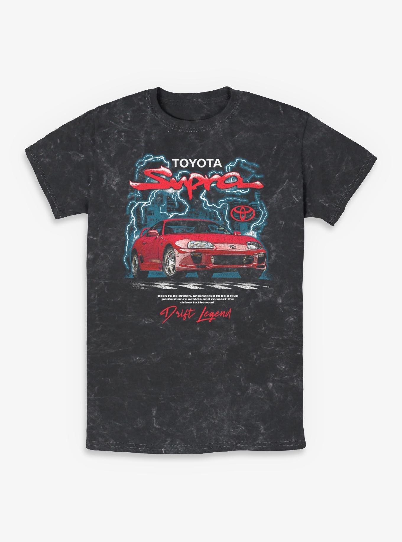 Toyota Supra Drift Legend Mineral Wash T-Shirt, BLACK, hi-res view 1