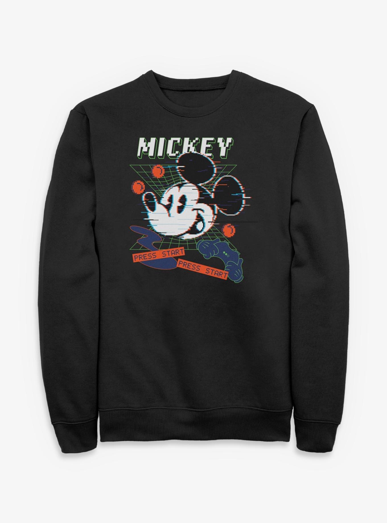 Disney Mickey Mouse Mickey Press Start Sweatshirt, BLACK, hi-res view 1