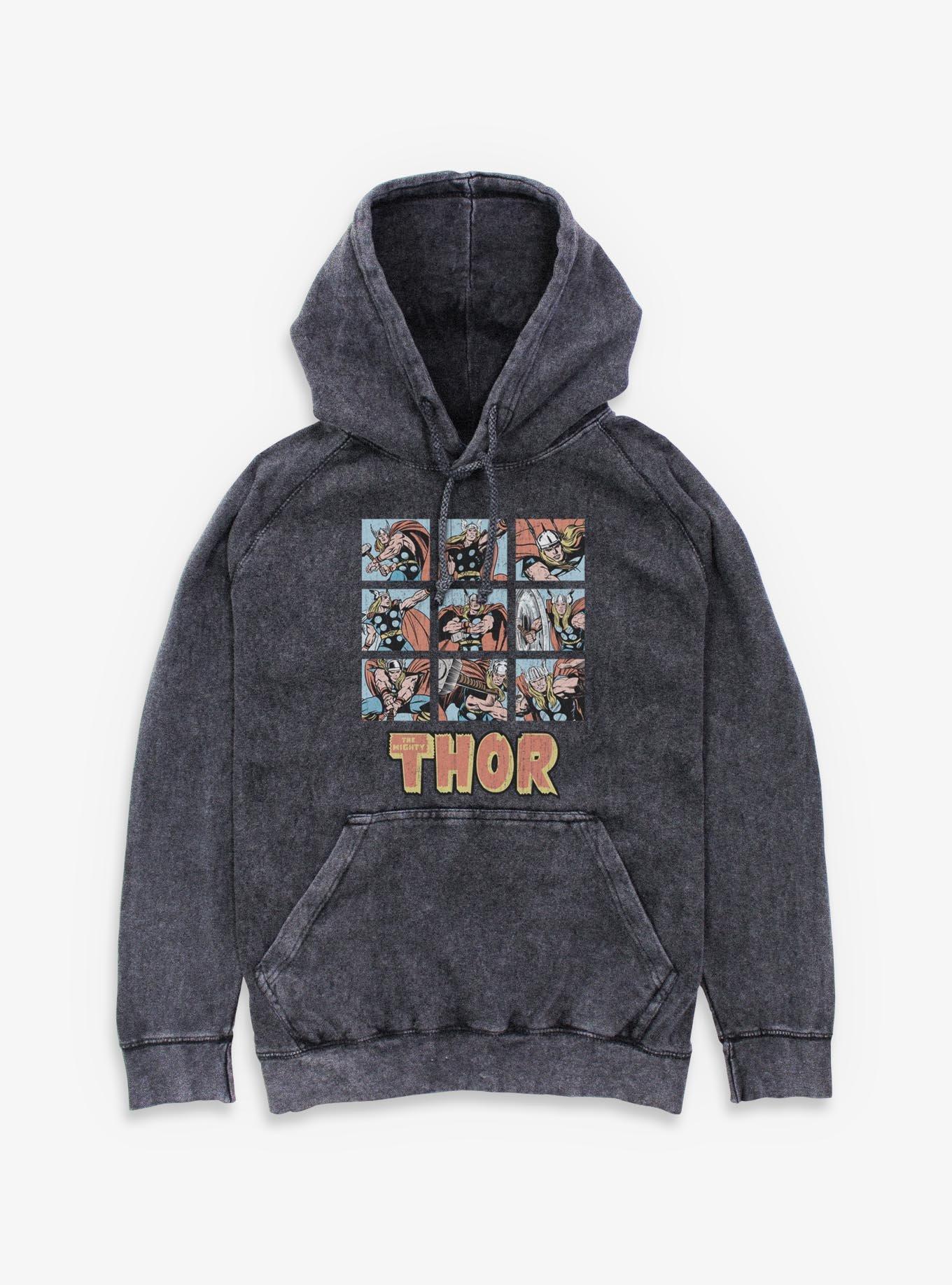 Marvel The Mighty Thor 9 Panels Mineral Wash Hoodie, , hi-res