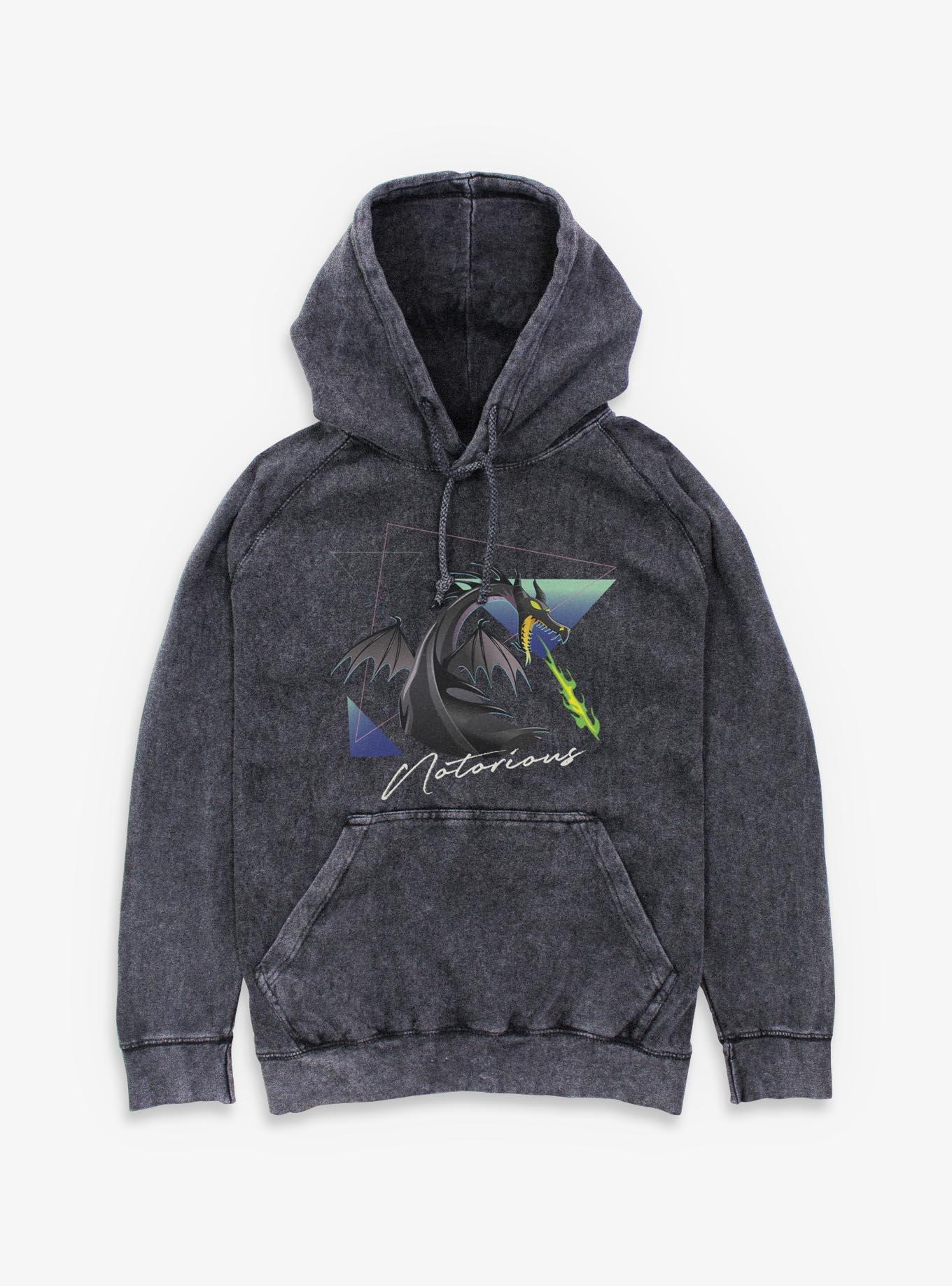 Disney Villains Maleficient Dragon Notorious Mineral Wash Hoodie