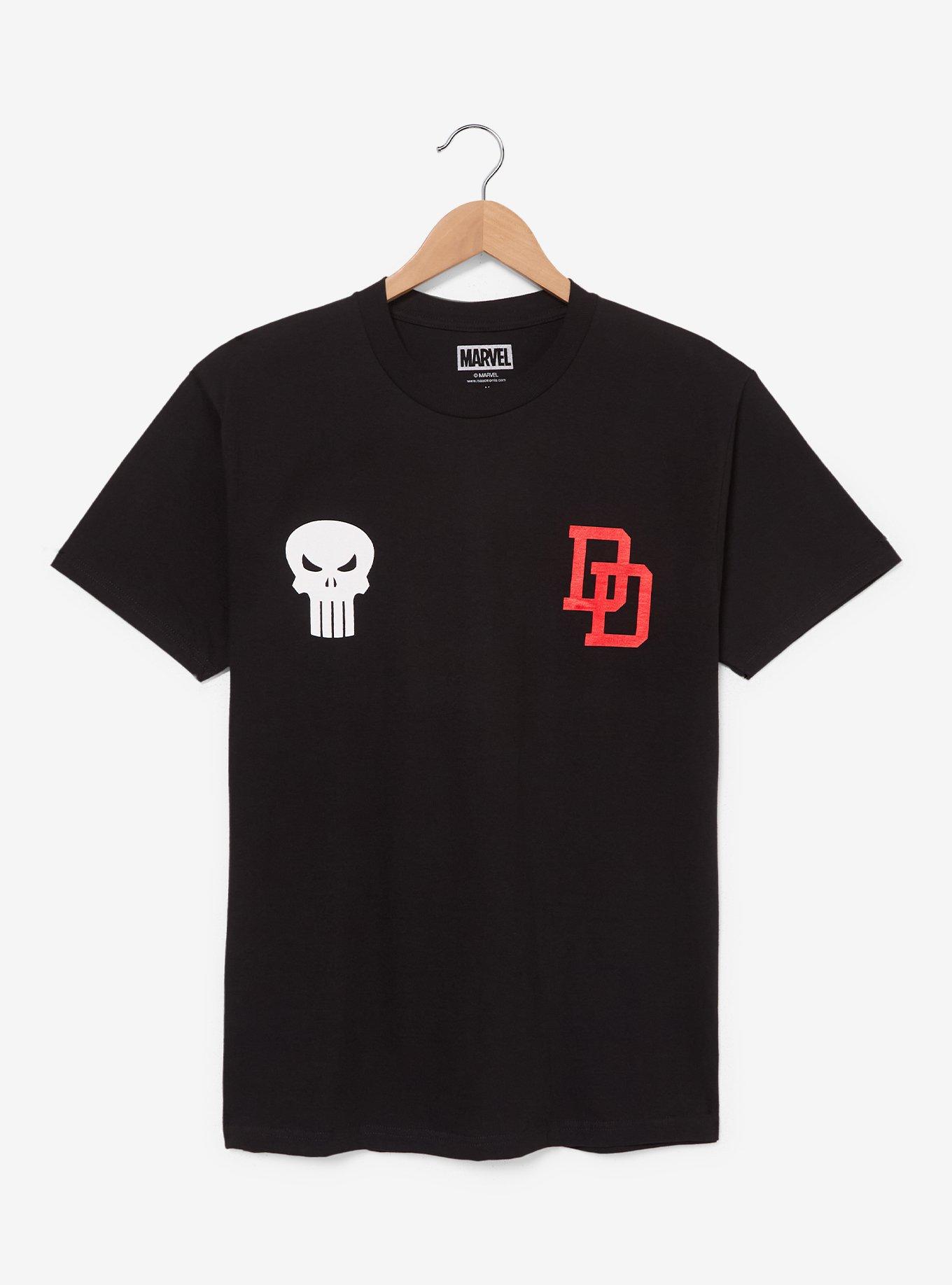 Marvel Daredevil & Punisher Logo T-Shirt - BoxLunch Exclusive, , hi-res