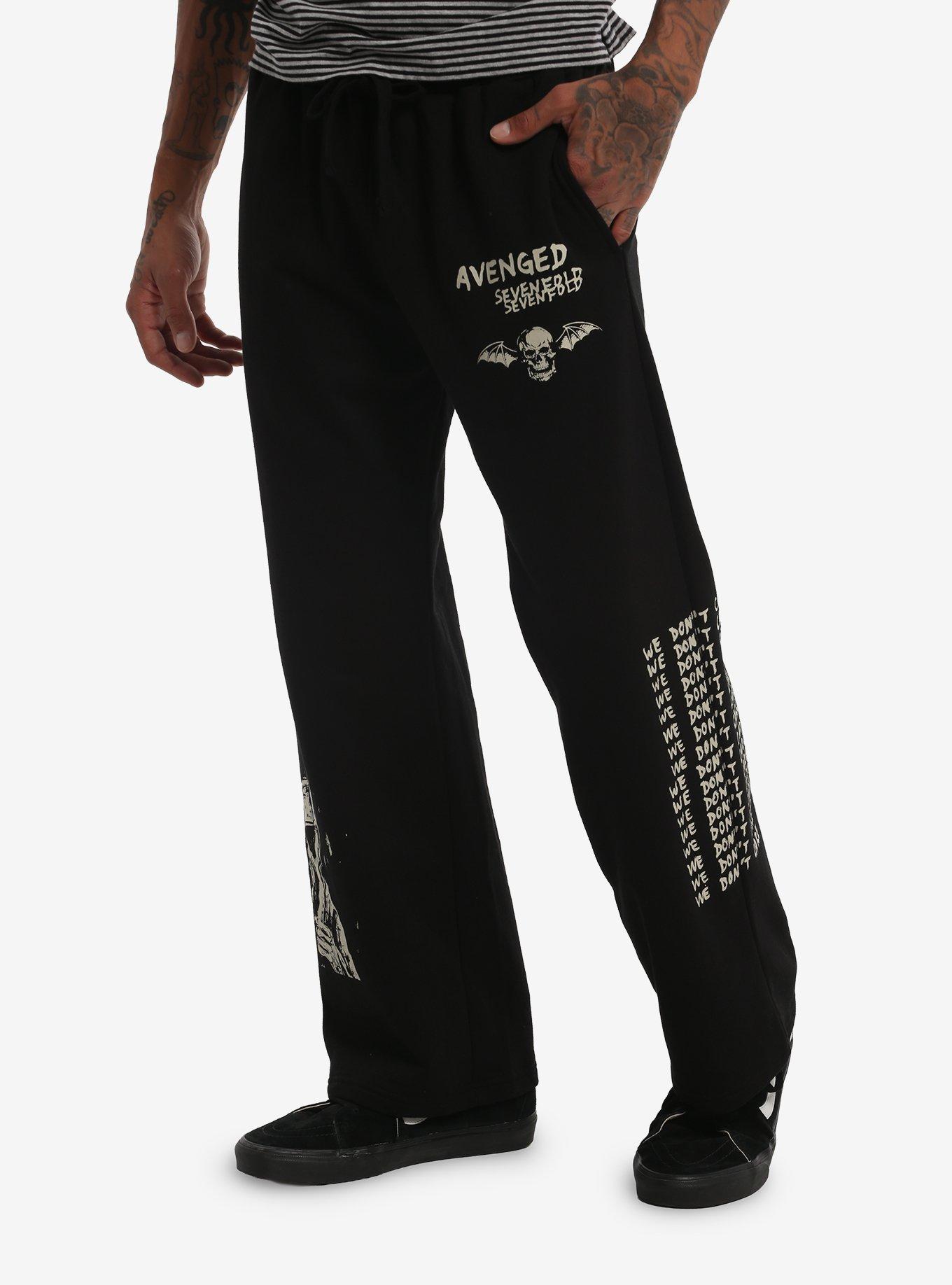 Avenged Sevenfold We Don't Care Girls Wide Leg Sweatpants