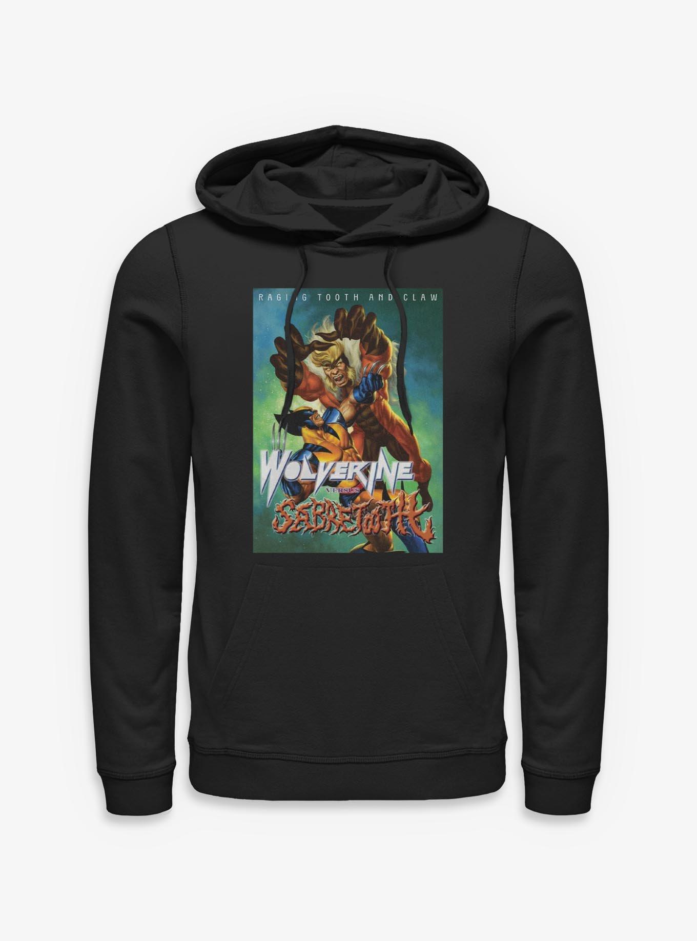 Marvel X-Men Raging Tooth And Claw Wolverine And Sabretooth Hoodie, , hi-res