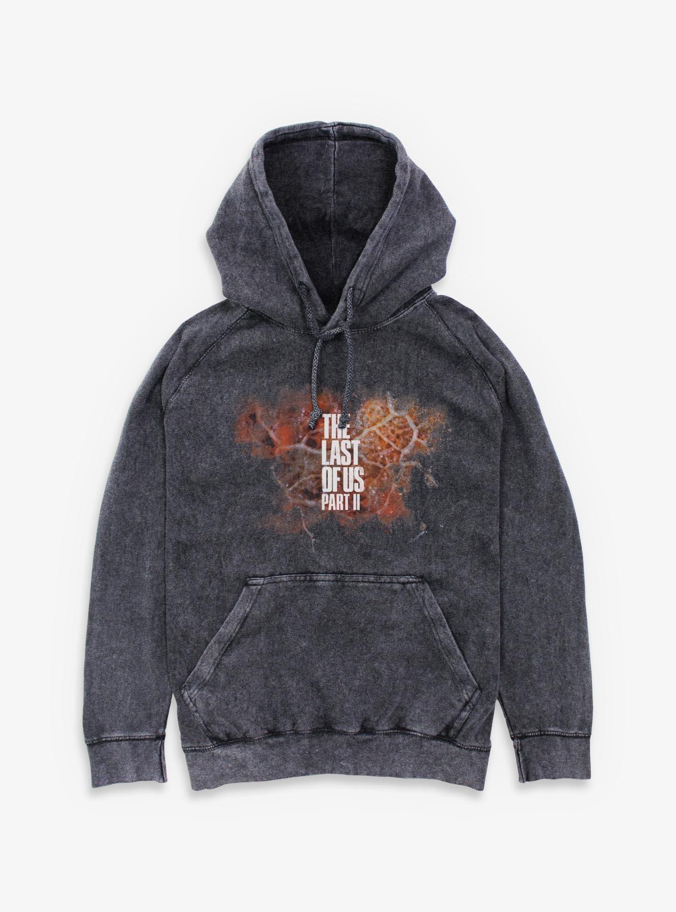 The Last Of Us Part II Logo Cordyceps Mineral Wash Hoodie, , hi-res