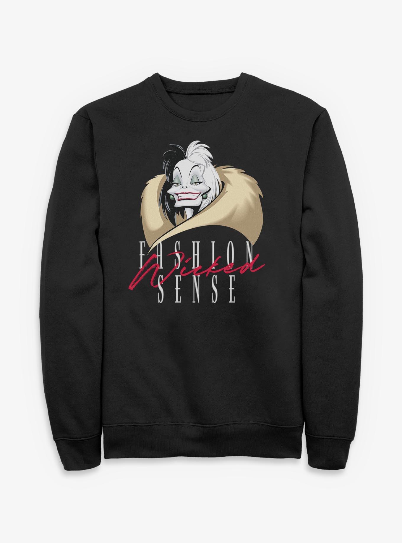 Disney Villains Cruella De Vil Wicked Fashion Sense Sweatshirt, , hi-res