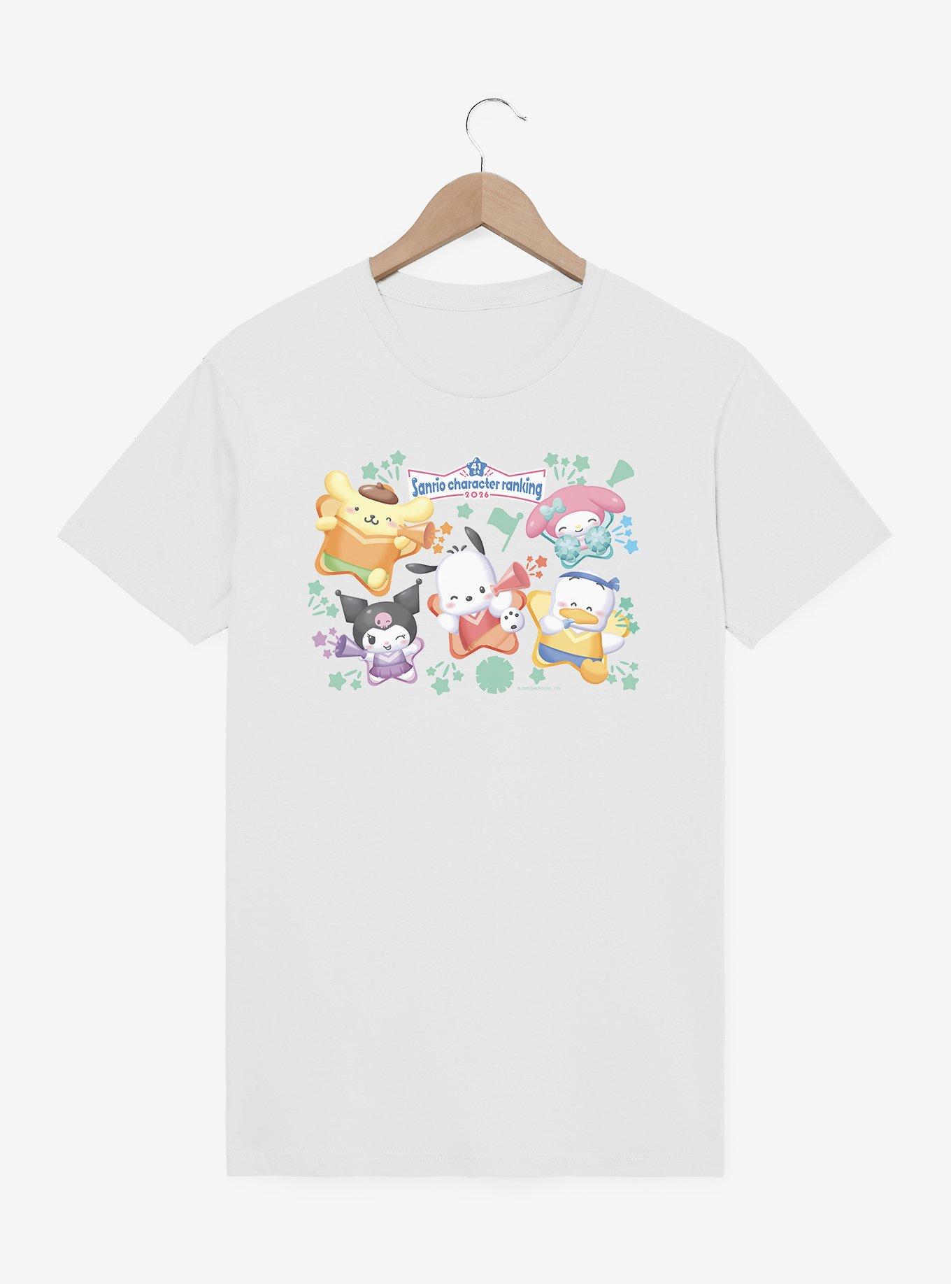 Sanrio Character Ranking T-Shirt, WHITE, hi-res
