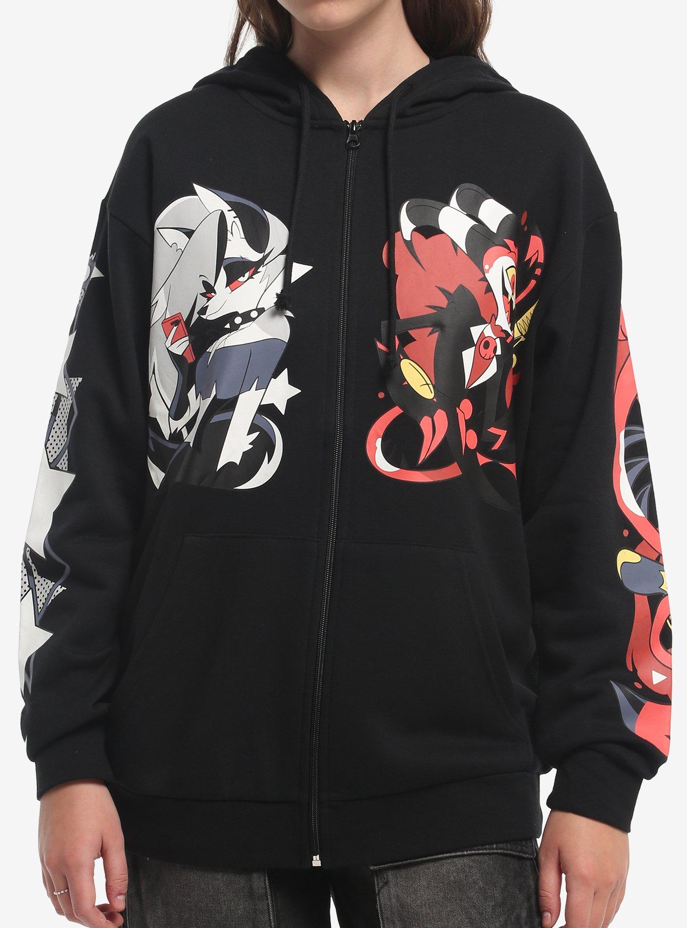 Helluva Boss Loona & Blitz Split Girls Hoodie