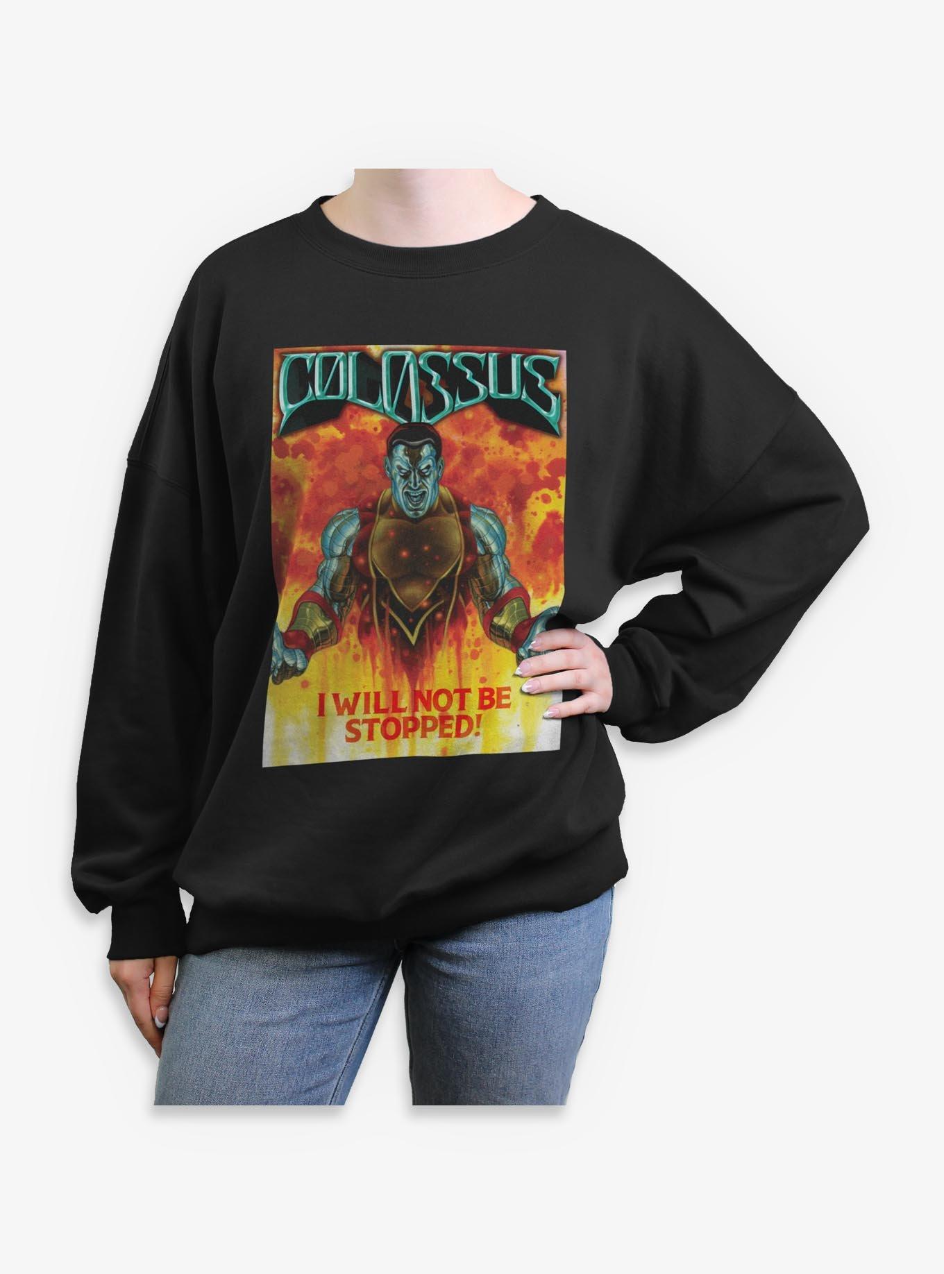 Marvel X-Men Colossus Will Not Be Stopped Womens Oversized Sweatshirt, , hi-res
