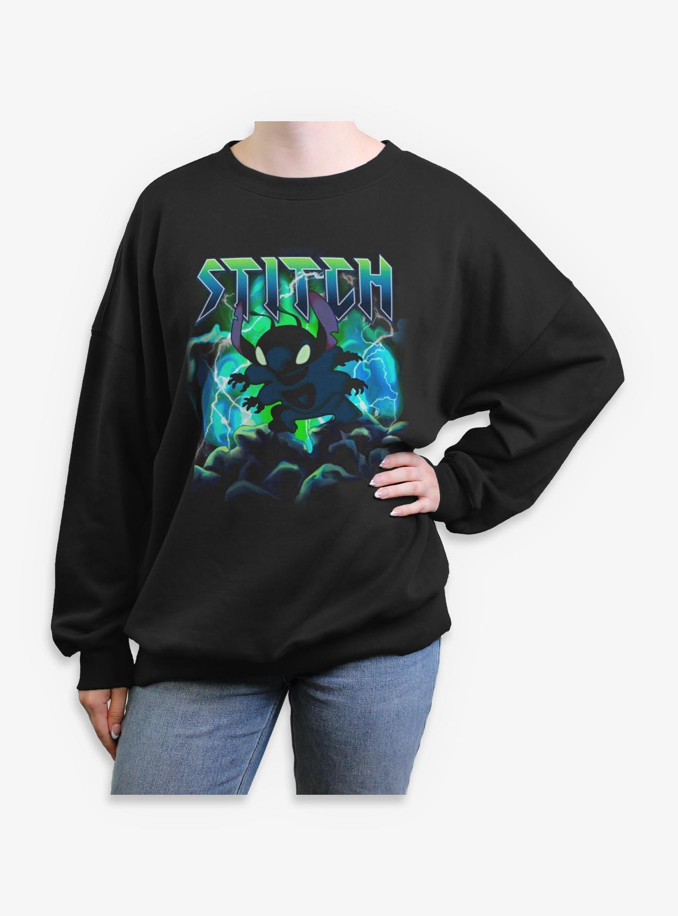 Disney Lilo & Stitch Space Landing Womens Oversized Sweatshirt, , hi-res
