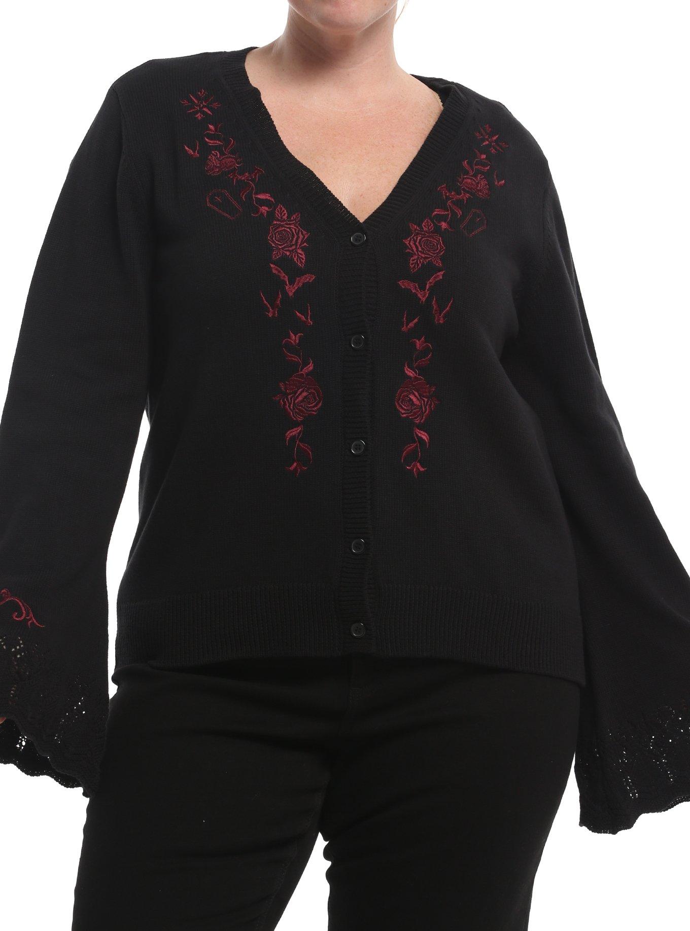Universal Monsters Dracula Girls Bell Sleeve Cardigan Plus Size