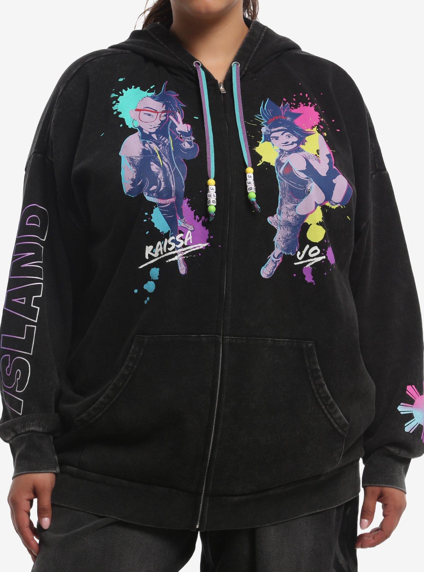 DreamWorks Animation's Forgotten Island Raissa & Jo Girls Oversized Hoodie Plus Size