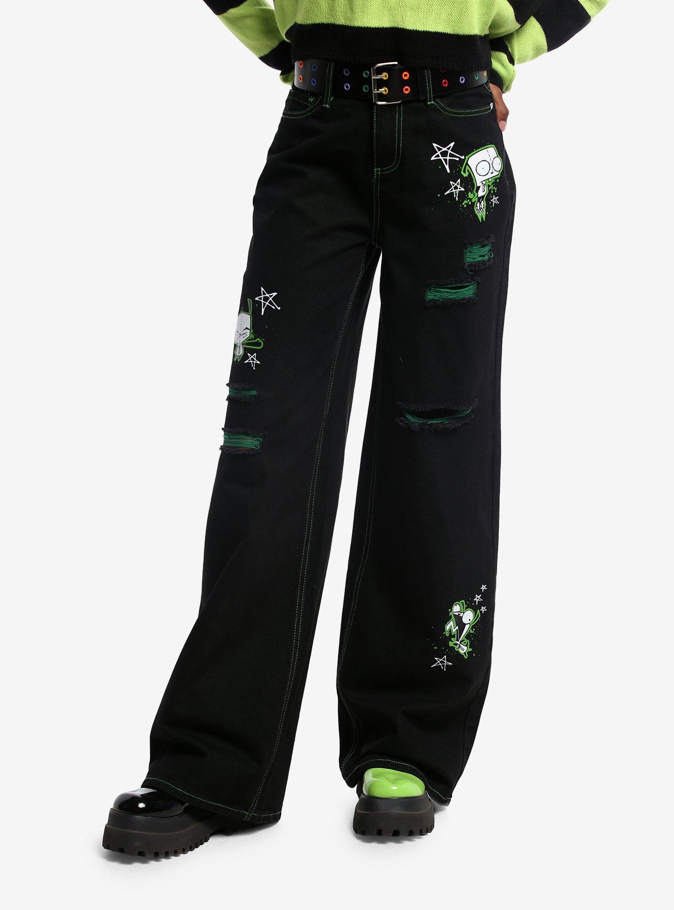 Invader Zim GIR Ripped Jeans With Belt | Hot Topic