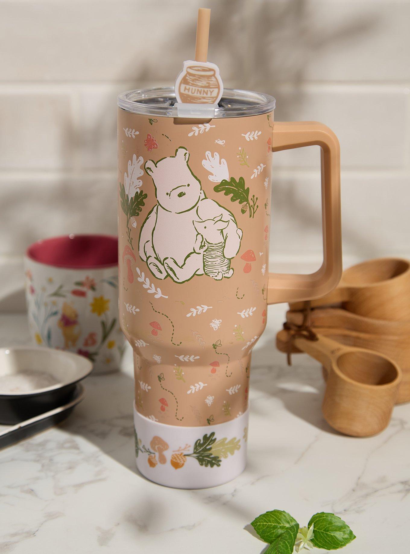 Disney Winnie the Pooh Classic Foliage Straw Tumbler with Handle and Boot - BoxLunch Exclusive, , hi-res