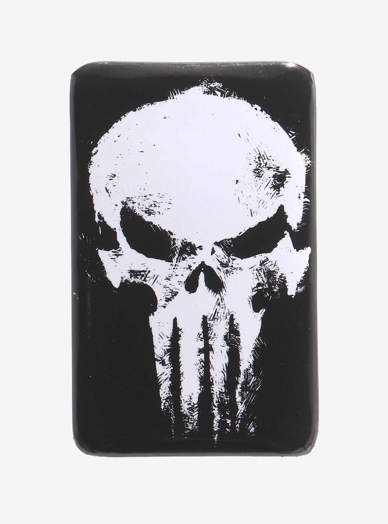 Marvel The Punisher Logo Rectangular Button, , hi-res