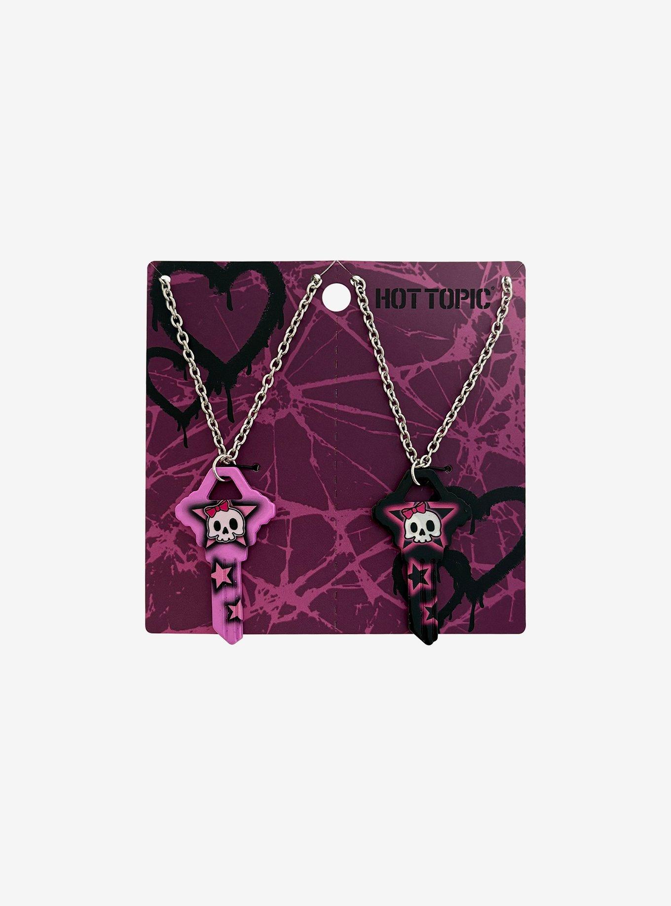 Skull & Crossbones Star Key Best Friend Necklace Set, , hi-res