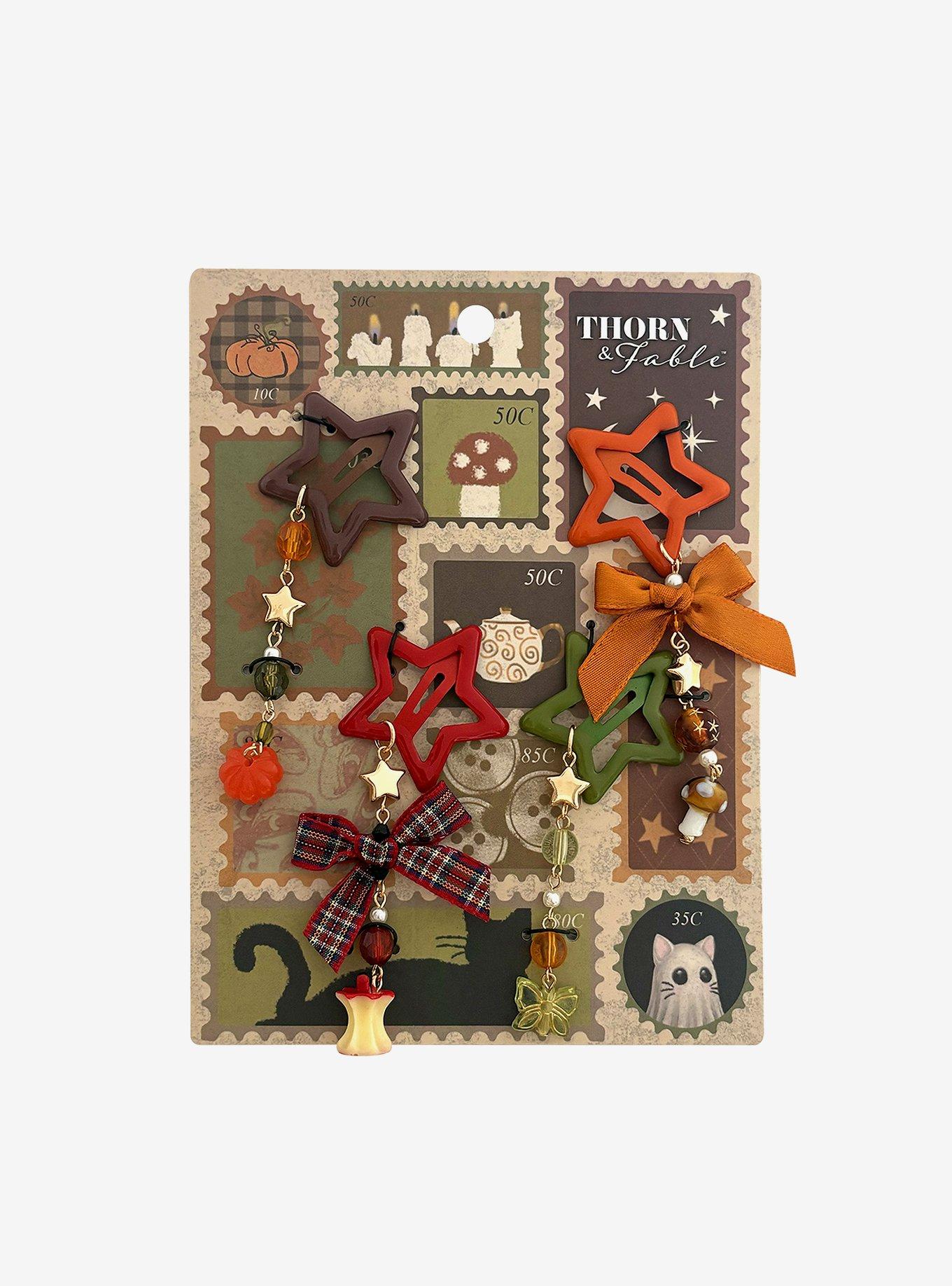 Thorn & Fable Fall Star Hair Clip Set, , hi-res