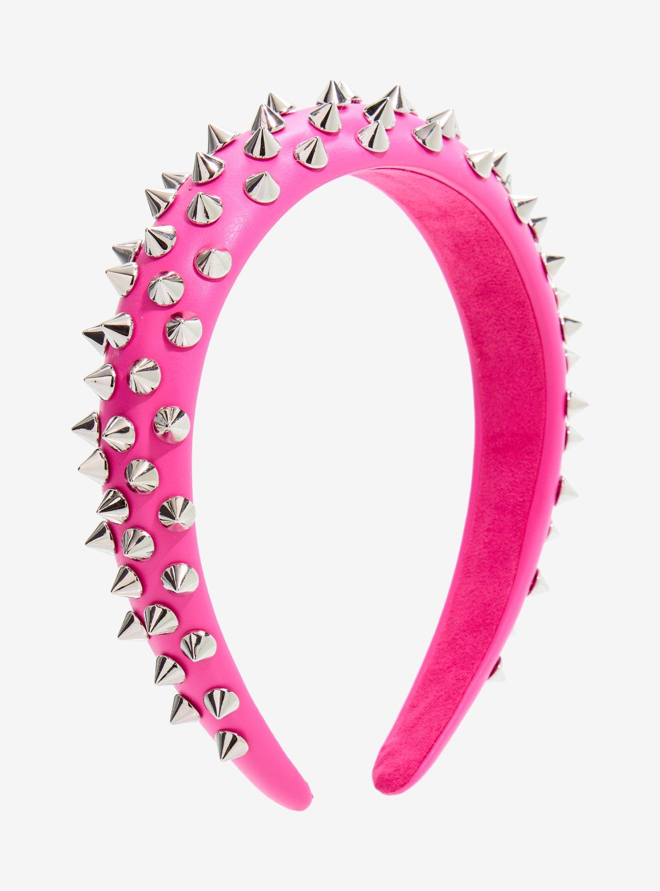 Pink Spike Stud Headband, , hi-res