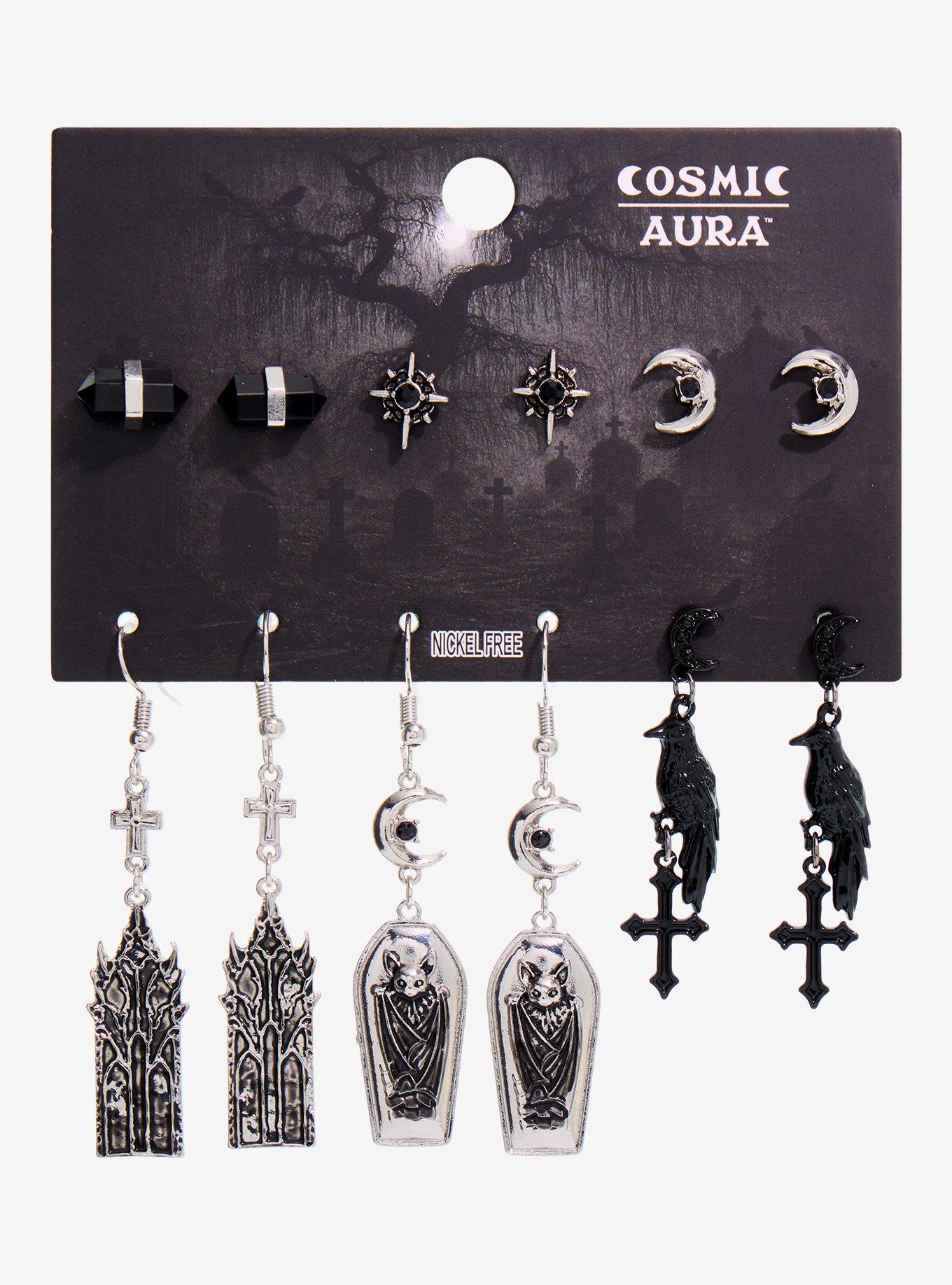 Cosmic Aura Castle Coffin Earring Set, , hi-res