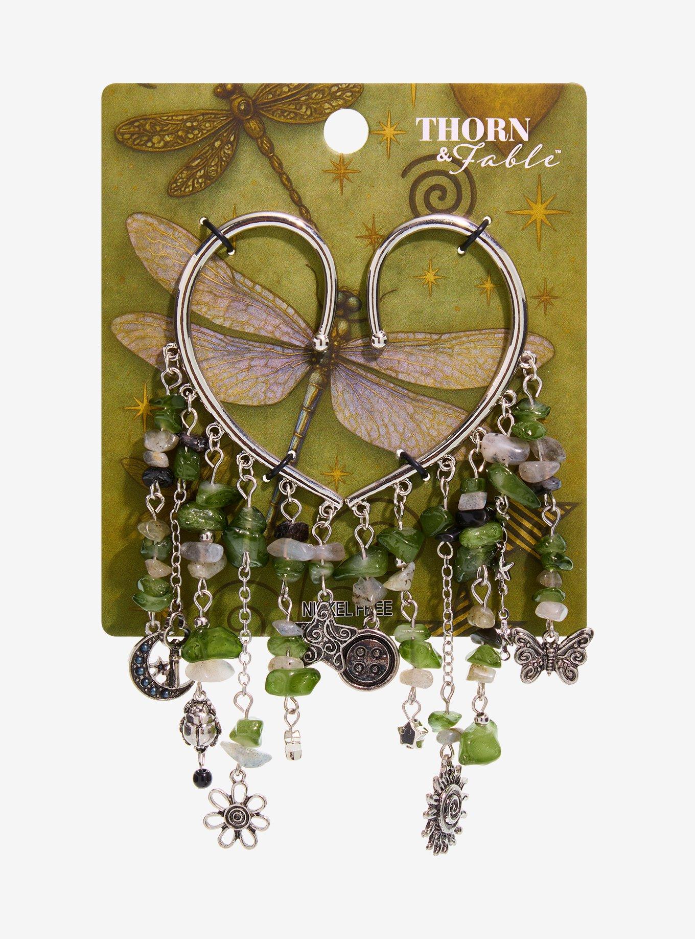 Thorn & Fable Celestial Green Icon Ear Cuff Set, , hi-res