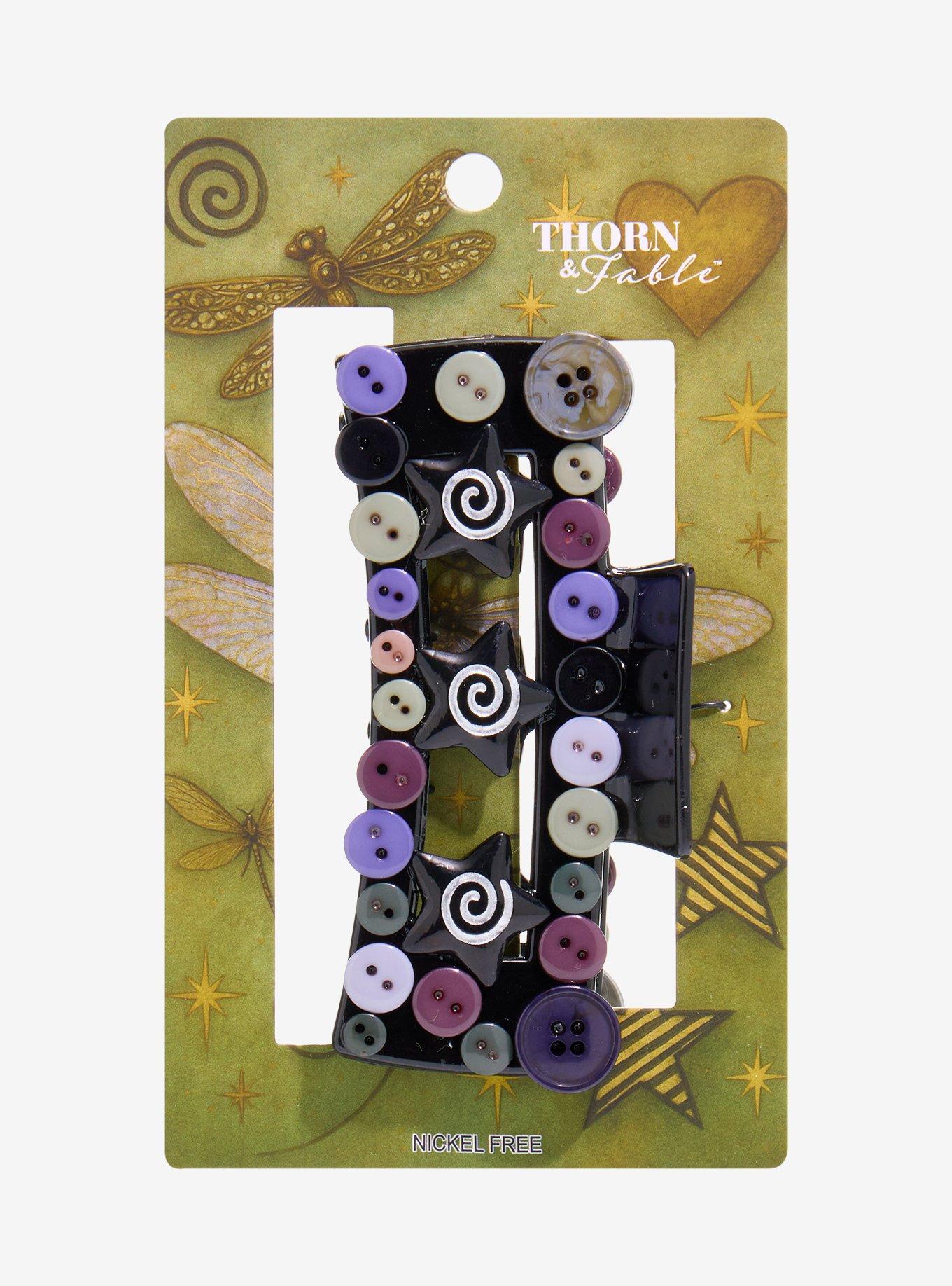 Thorn & Fable Button Spiral Star Claw Hair Clip, , hi-res