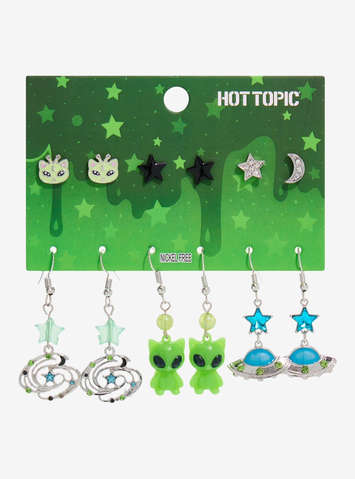 Cat Alien Earring Set, , hi-res