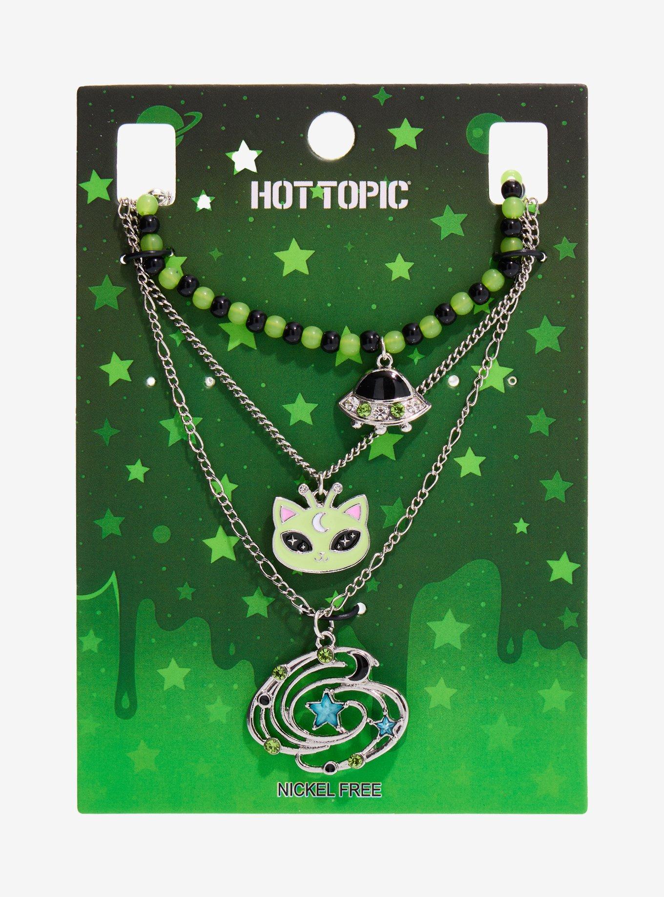 Alien Cat Icon Necklace Set, , hi-res