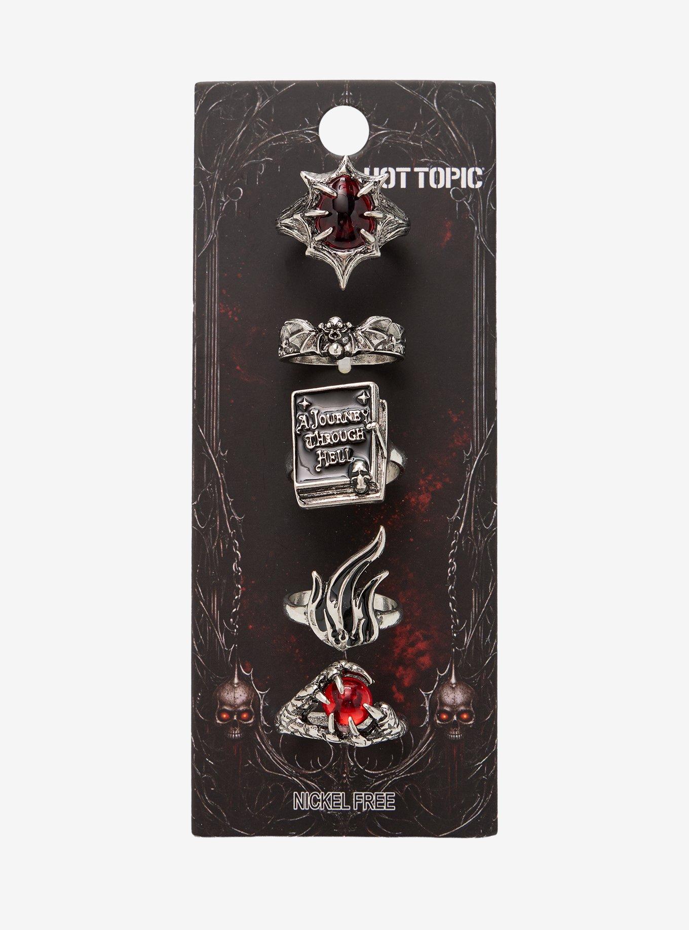 Gothic Hell Ring Set, , hi-res