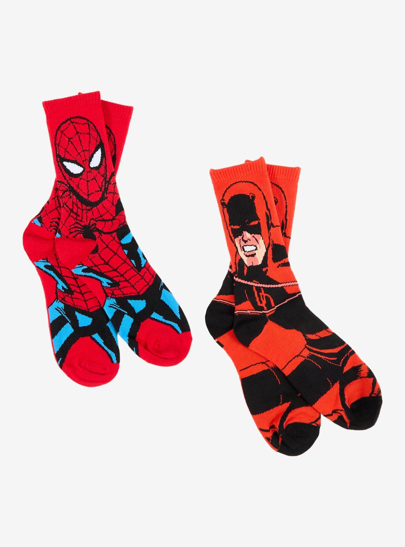 Marvel Spider-Man & Daredevil Crew Socks 2 Pair